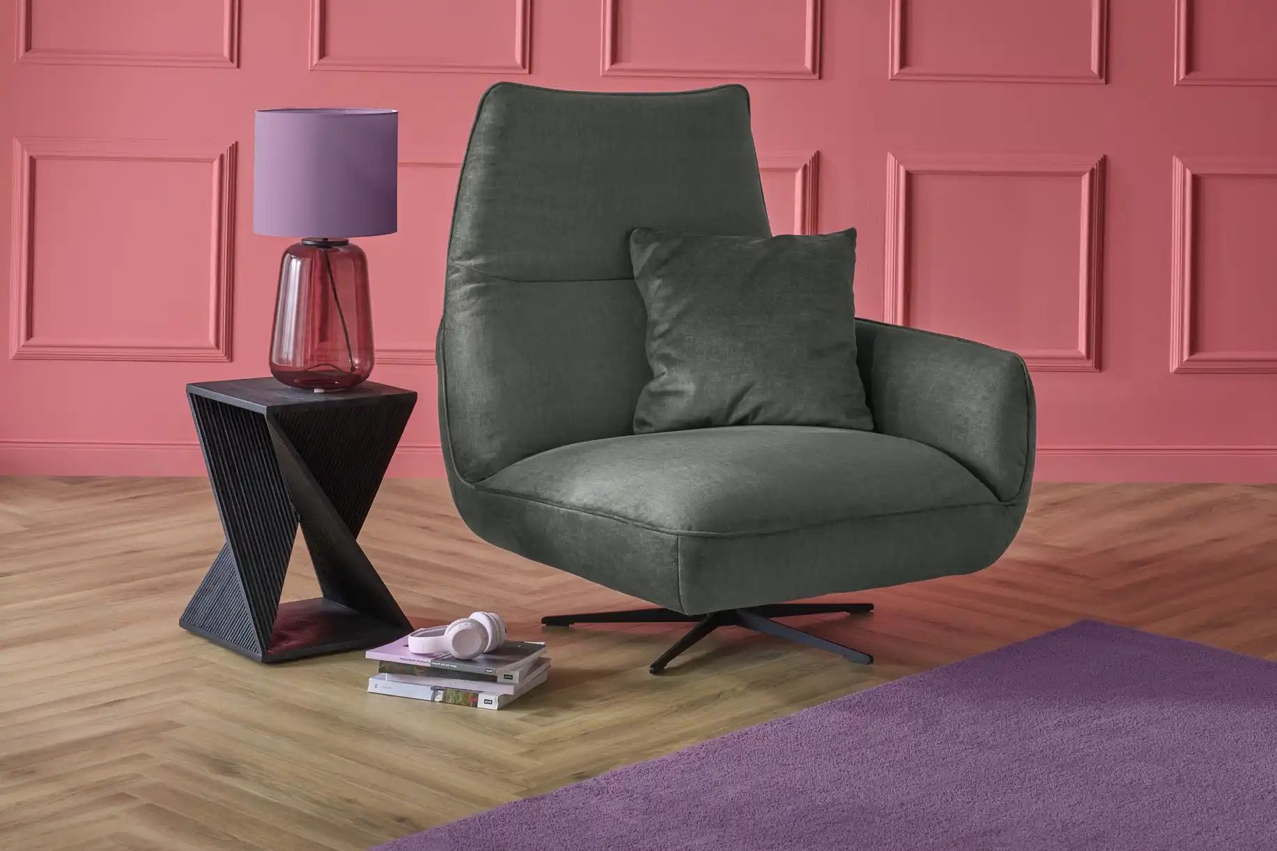 pop Drehsessel aus Flachgewebe Ventus ¦ grau ¦ Maße (cm): B: 101 H: 111 T: günstig online kaufen