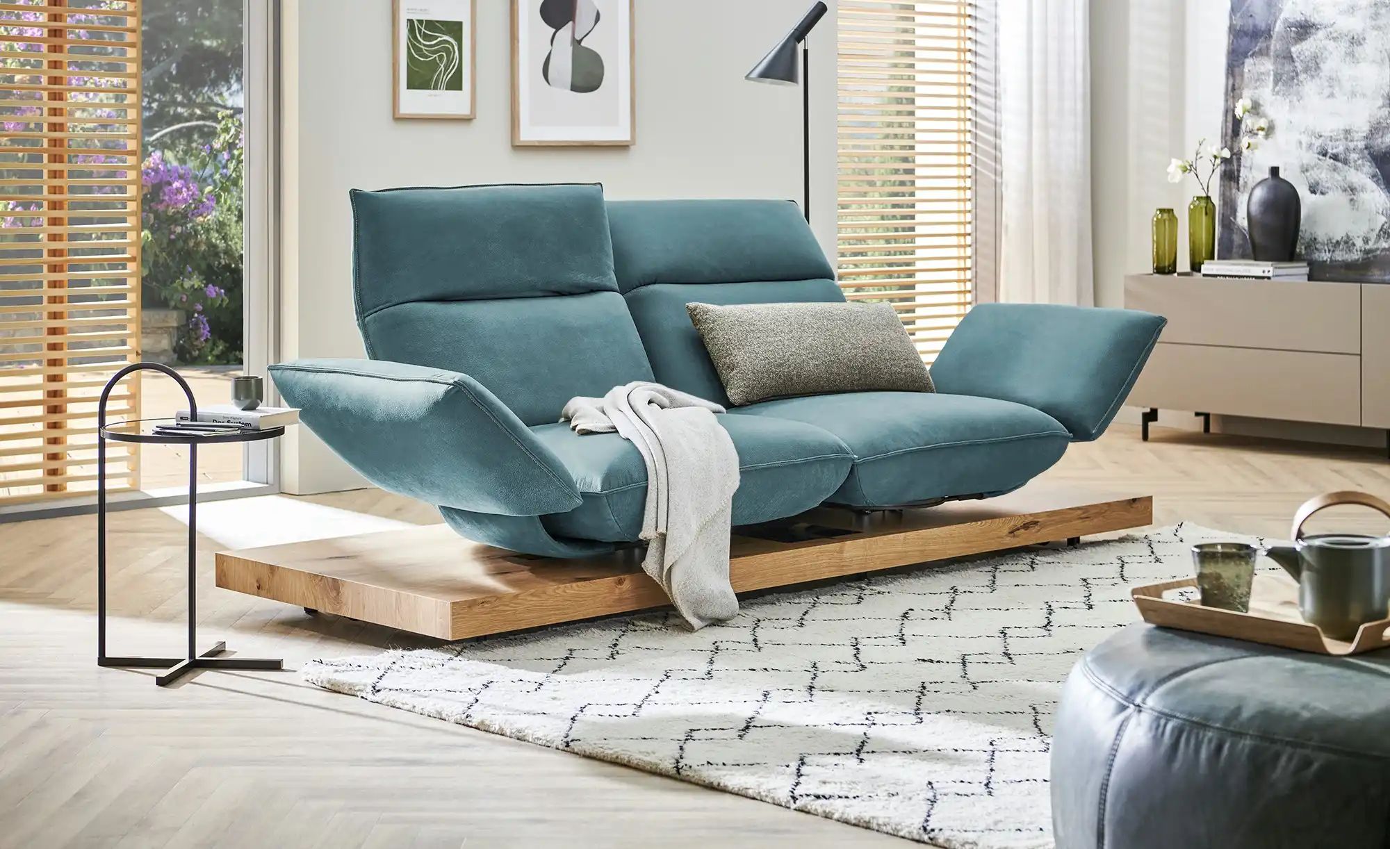 KOINOR Sofa 2-sitzig  Experio  ¦ türkis/petrol ¦ Maße (cm): B: 252 H: 104 T günstig online kaufen