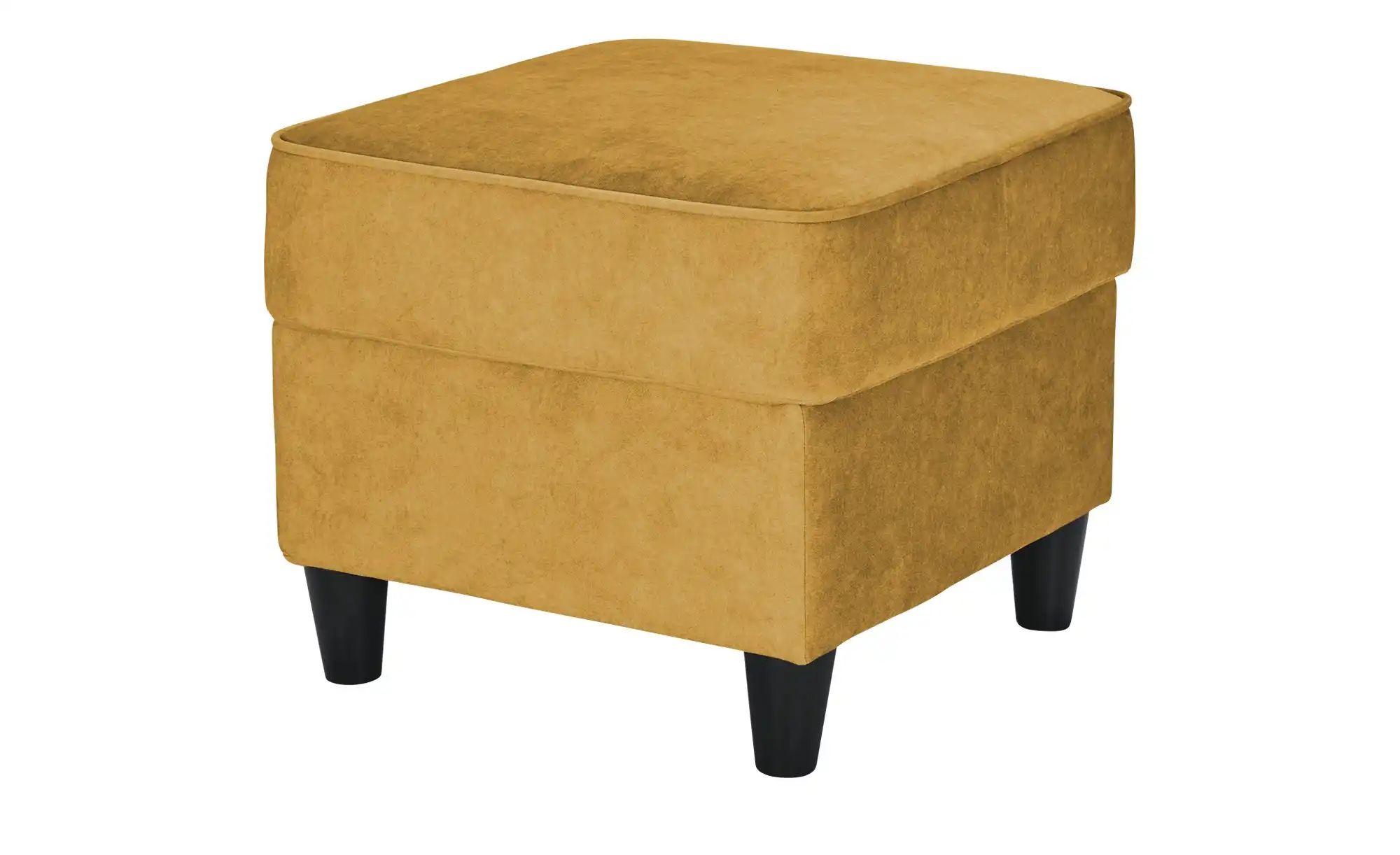 Hocker  Kivana ¦ gelb ¦ Maße (cm): B: 52 H: 45 T: 52 Polstermöbel > Hocker günstig online kaufen