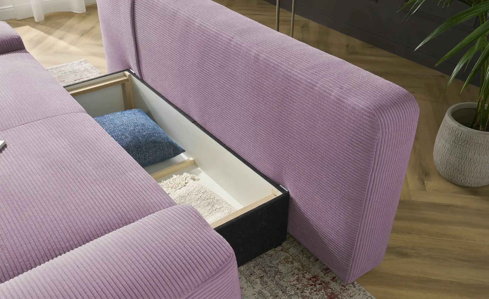 Thumbnail - bobb Schlafsofa mit Boxspringpolsterung  Viannie de Luxe ¦ lila/violett ¦ Maße (cm): B: 210 H: 92 T: 108.0 Polstermöbel ...