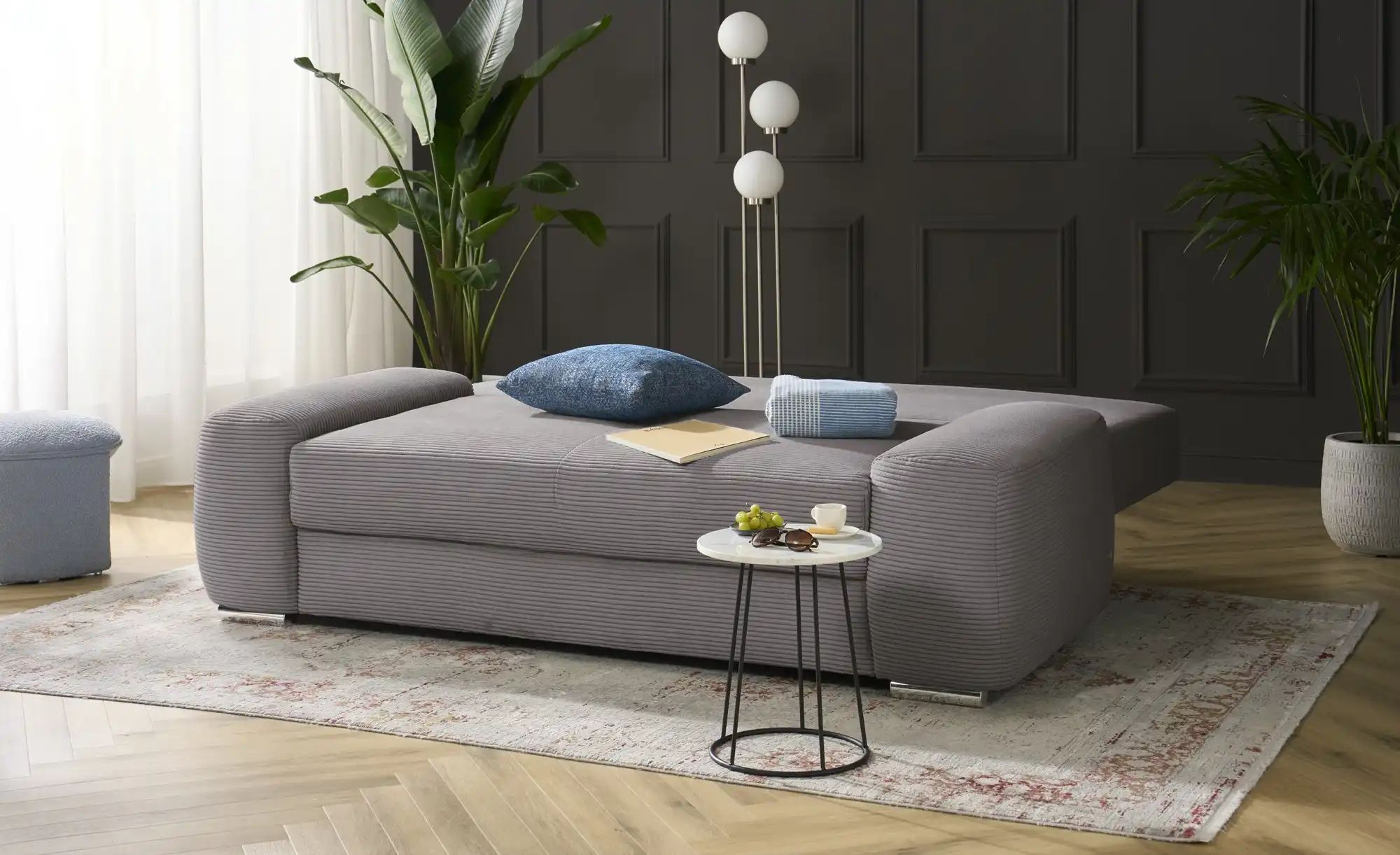 bobb Schlafsofa mit Boxspringpolsterung  Viannie de Luxe ¦ grau ¦ Maße (cm) günstig online kaufen