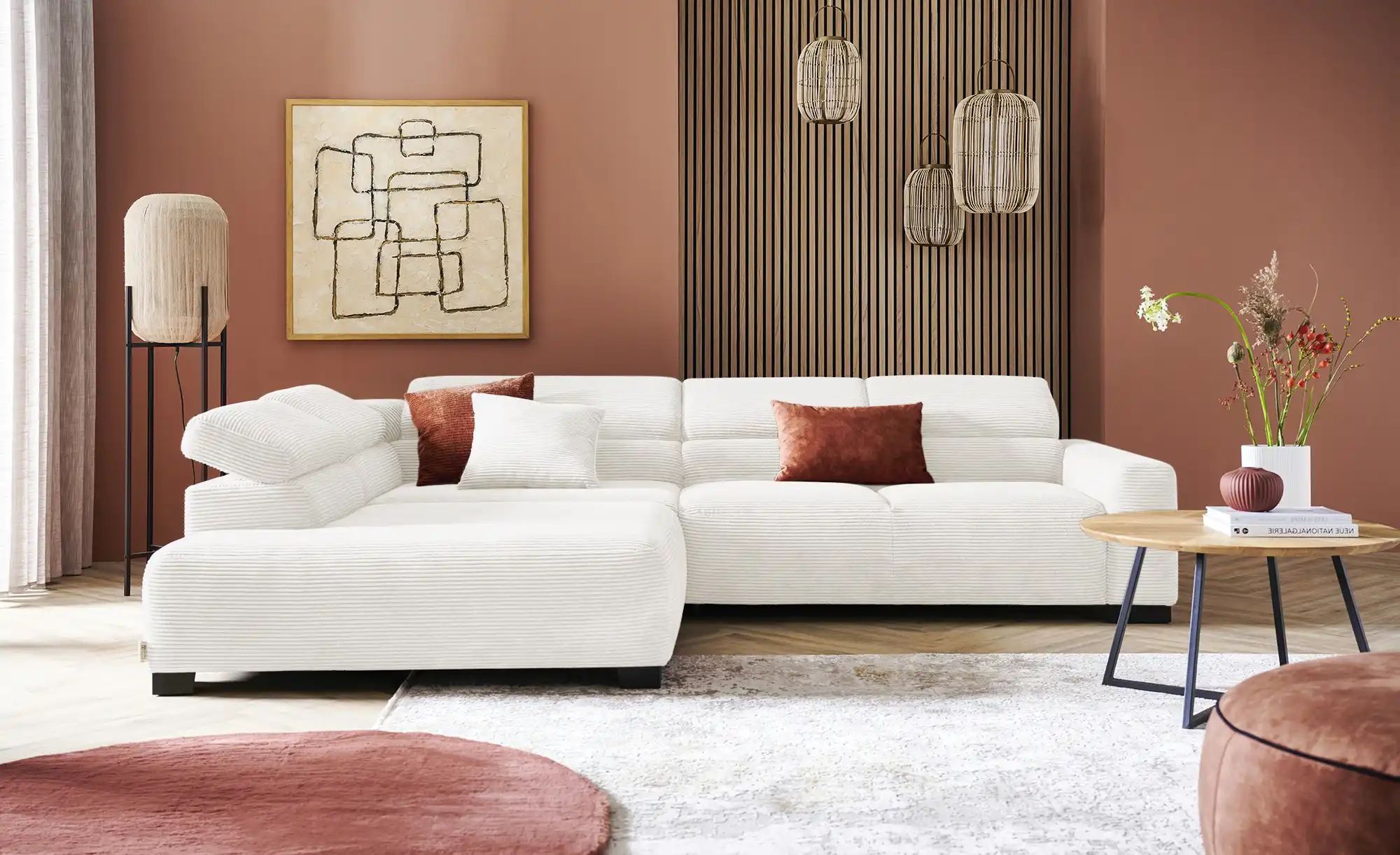 Thumbnail - Jette Home Ecksofa aus Cord Jette Flirt ¦ Maße (cm): B: 311 H: 84 T: 219.0 Polstermöbel > Sofas > 3-Sitzer - Höffner