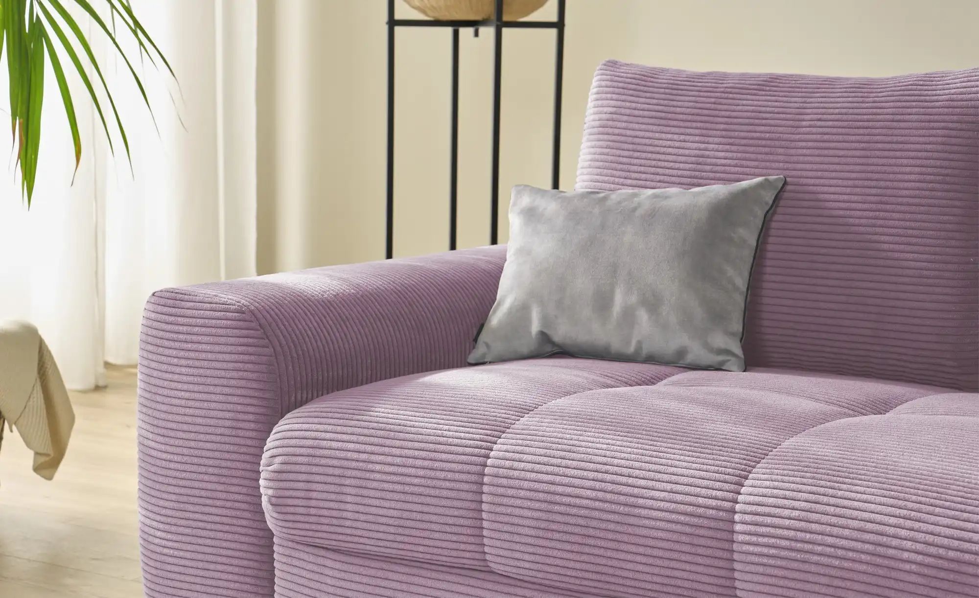 Thumbnail - bobb Ecksofa in kuscheligem Cordstoff Soumia ¦ lila/violett ¦ Maße (cm): B: 283 H: 91 T: 181.0 Polstermöbel > Sofas > Ec...