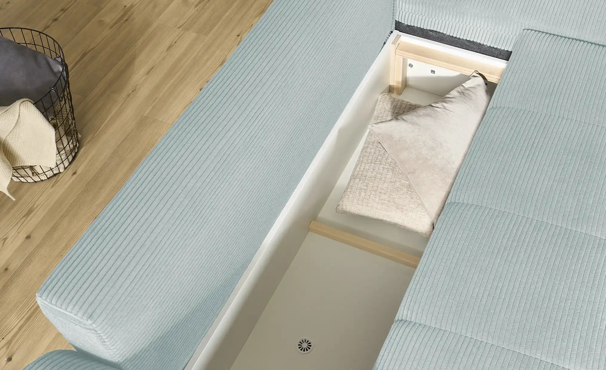 bobb Ecksofa in kuscheligem Cordstoff Soumia ¦ blau ¦ Maße (cm): B: 283 H: günstig online kaufen