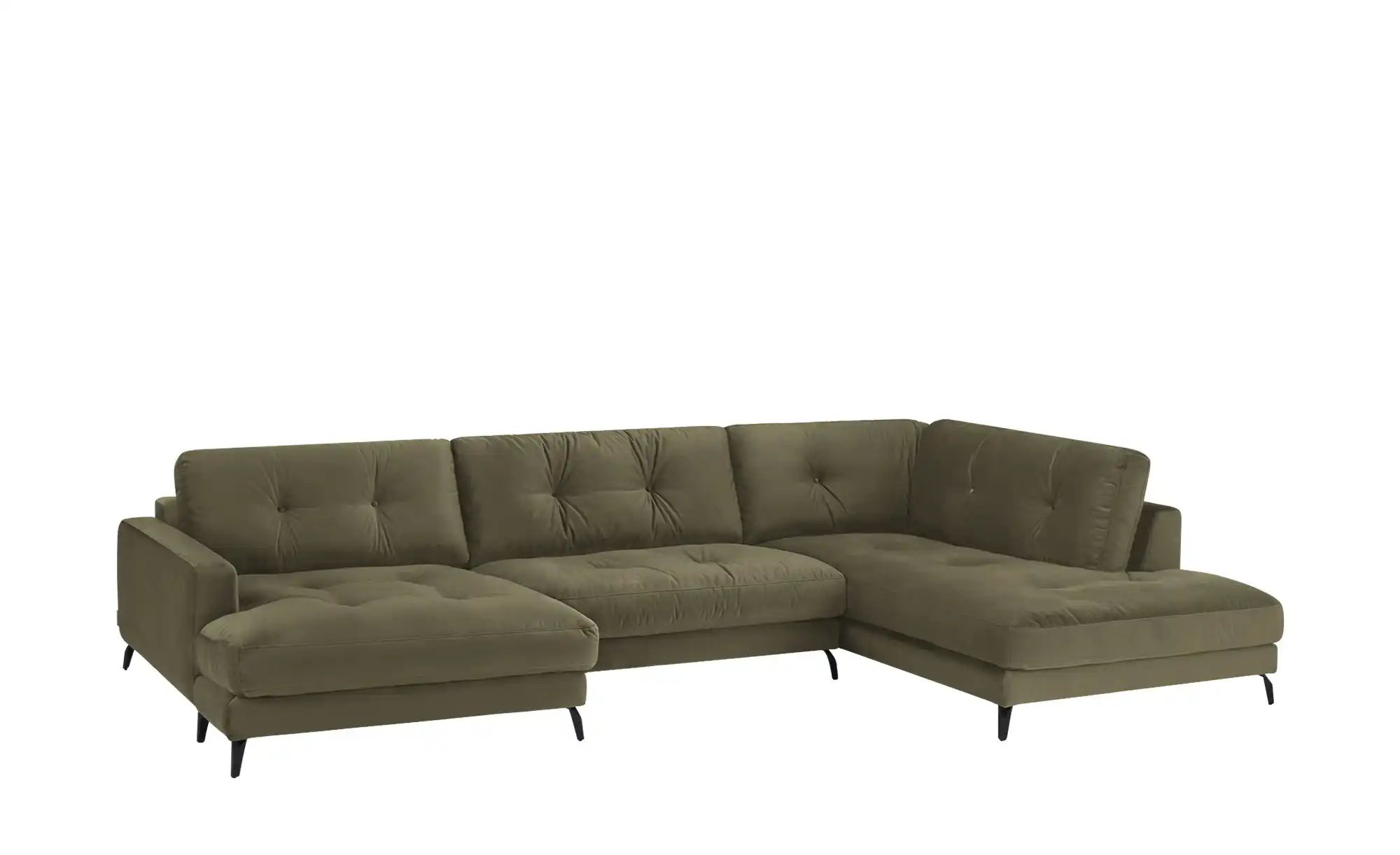 Thumbnail - Jette Home Wohnlandschaft aus Samt Jette Return ¦ grün ¦ Maße (cm): B: 359 H: 84 T: 105.0 Polstermöbel > Sofas > Wohnla...