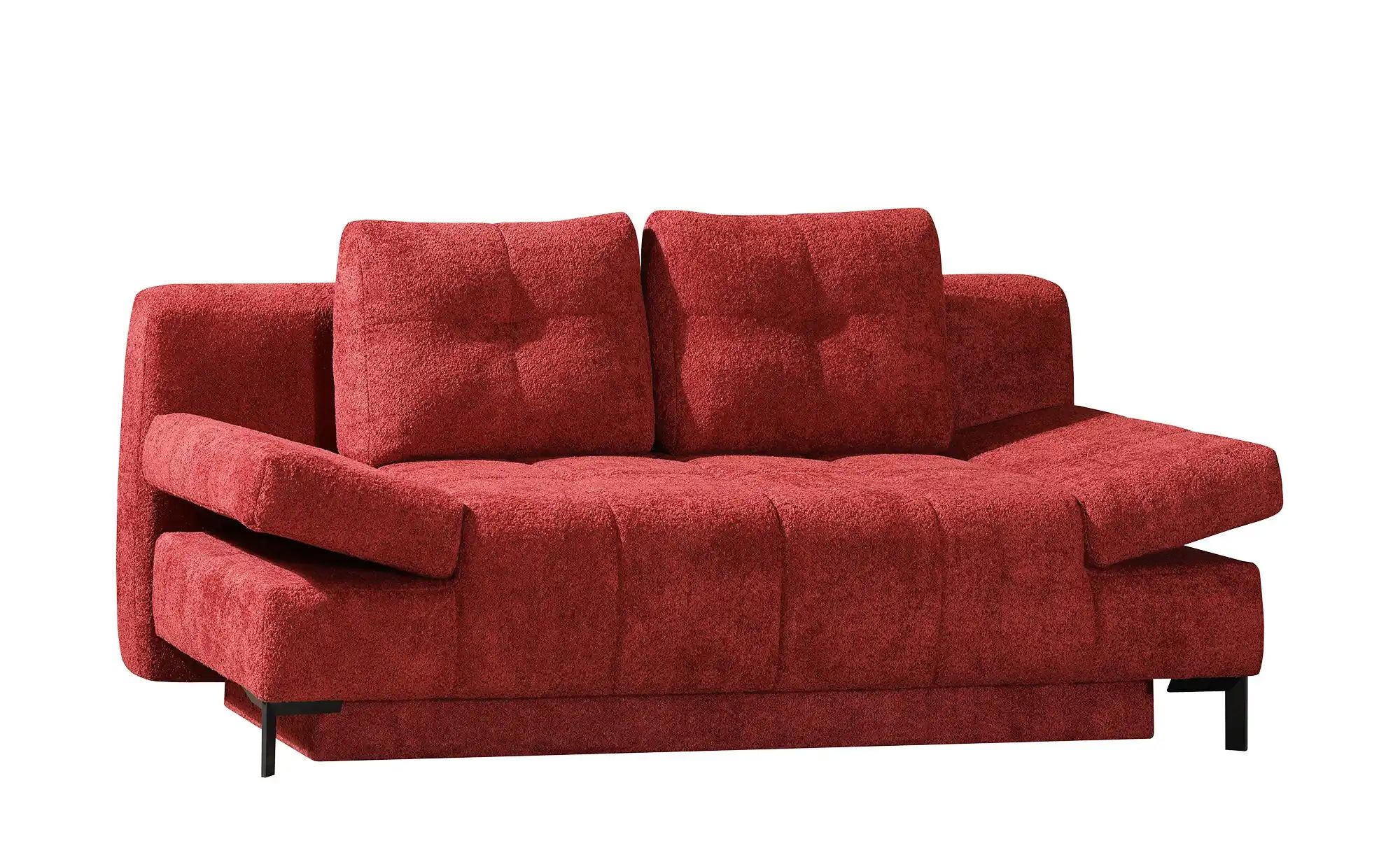 Querschläfer  aus Bouclé  Sammy ¦ rot ¦ Maße (cm): B: 206 H: 98 T: 98.0 Pol günstig online kaufen