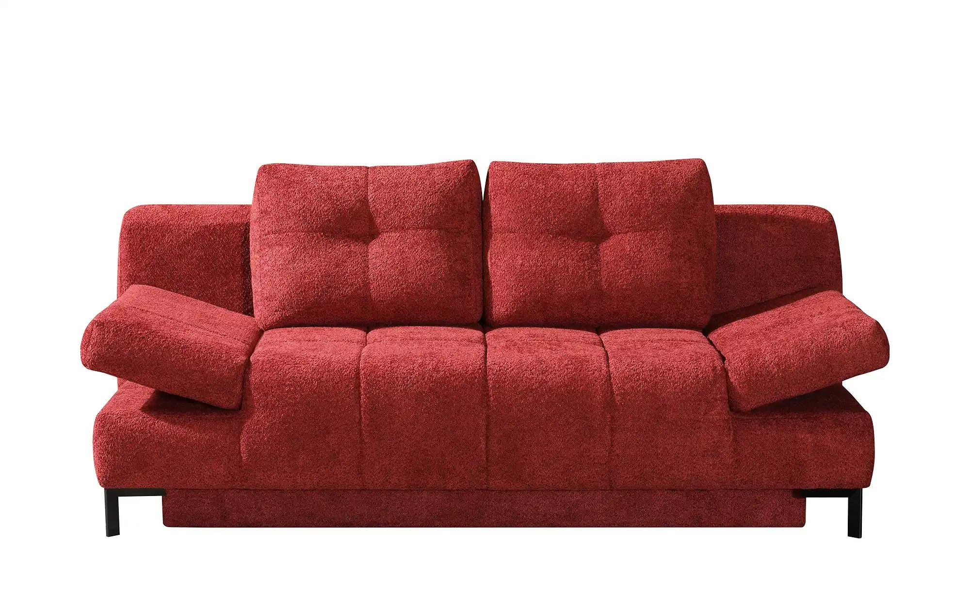 Thumbnail - Querschläfer aus Bouclé Sammy ¦ rot ¦ Maße (cm): B: 206 H: 98 T: 98.0 Polstermöbel > Sofas > 2-Sitzer - Höffner