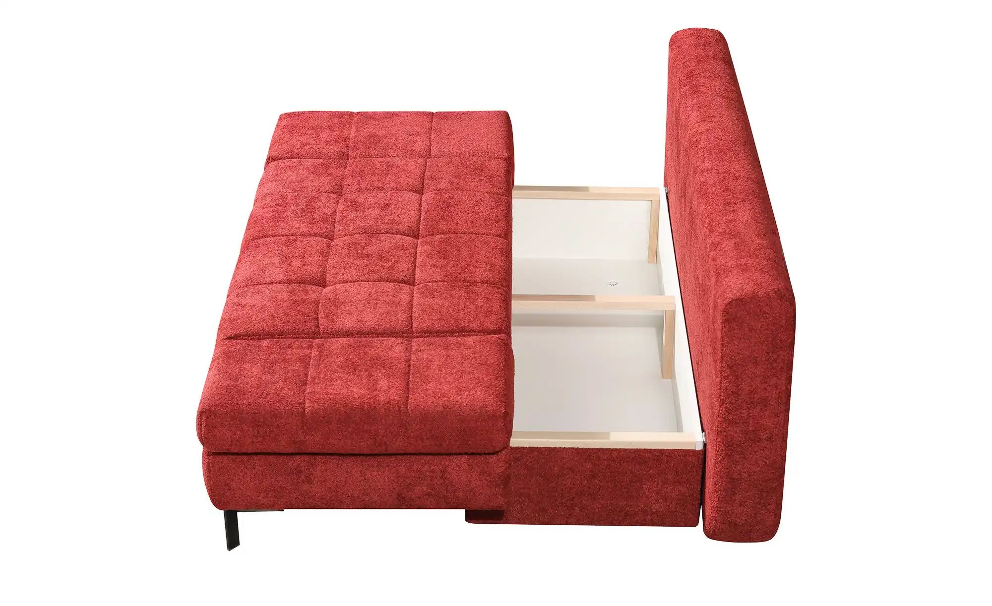 Thumbnail - Querschläfer aus Bouclé Sammy ¦ rot ¦ Maße (cm): B: 206 H: 98 T: 98.0 Polstermöbel > Sofas > 2-Sitzer - Höffner