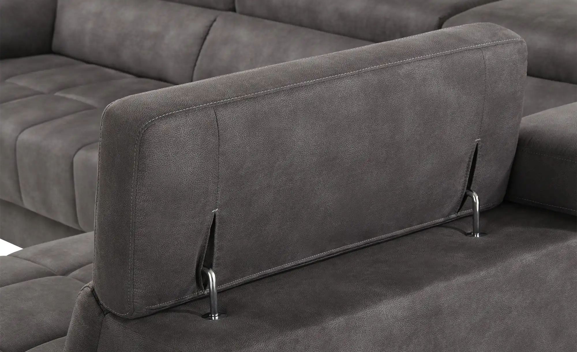 uno Ecksofa Mikrofaser Isabeli ¦ grau ¦ Maße (cm): B: 299 H: 72 T: 212.0 Po günstig online kaufen