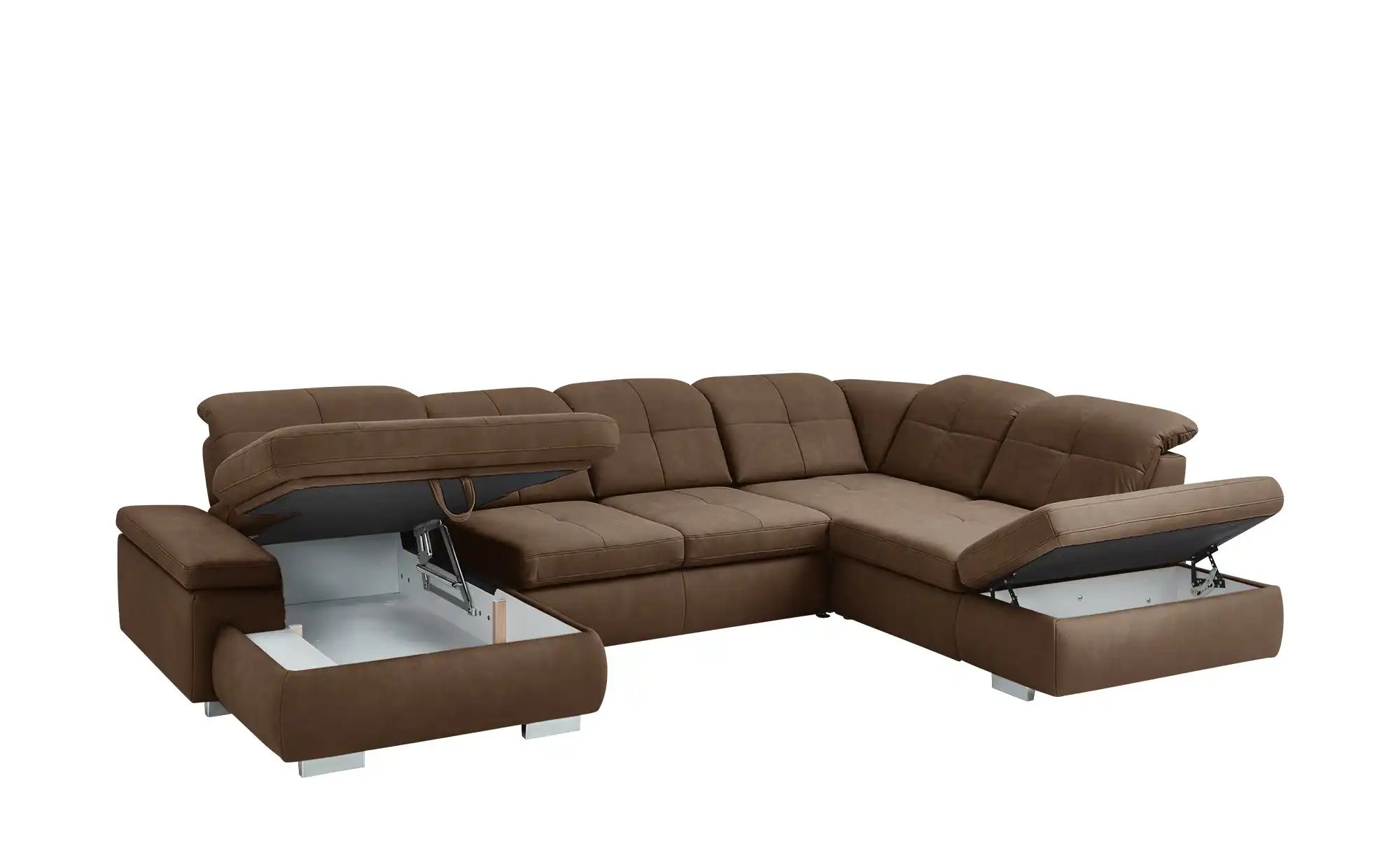 Thumbnail - Lounge Collection Wohnlandschaft aus Mikrofaser Affair ¦ braun ¦ Maße (cm): B: 371 H: 100 T: 260.0 Polstermöbel > Sofas ...