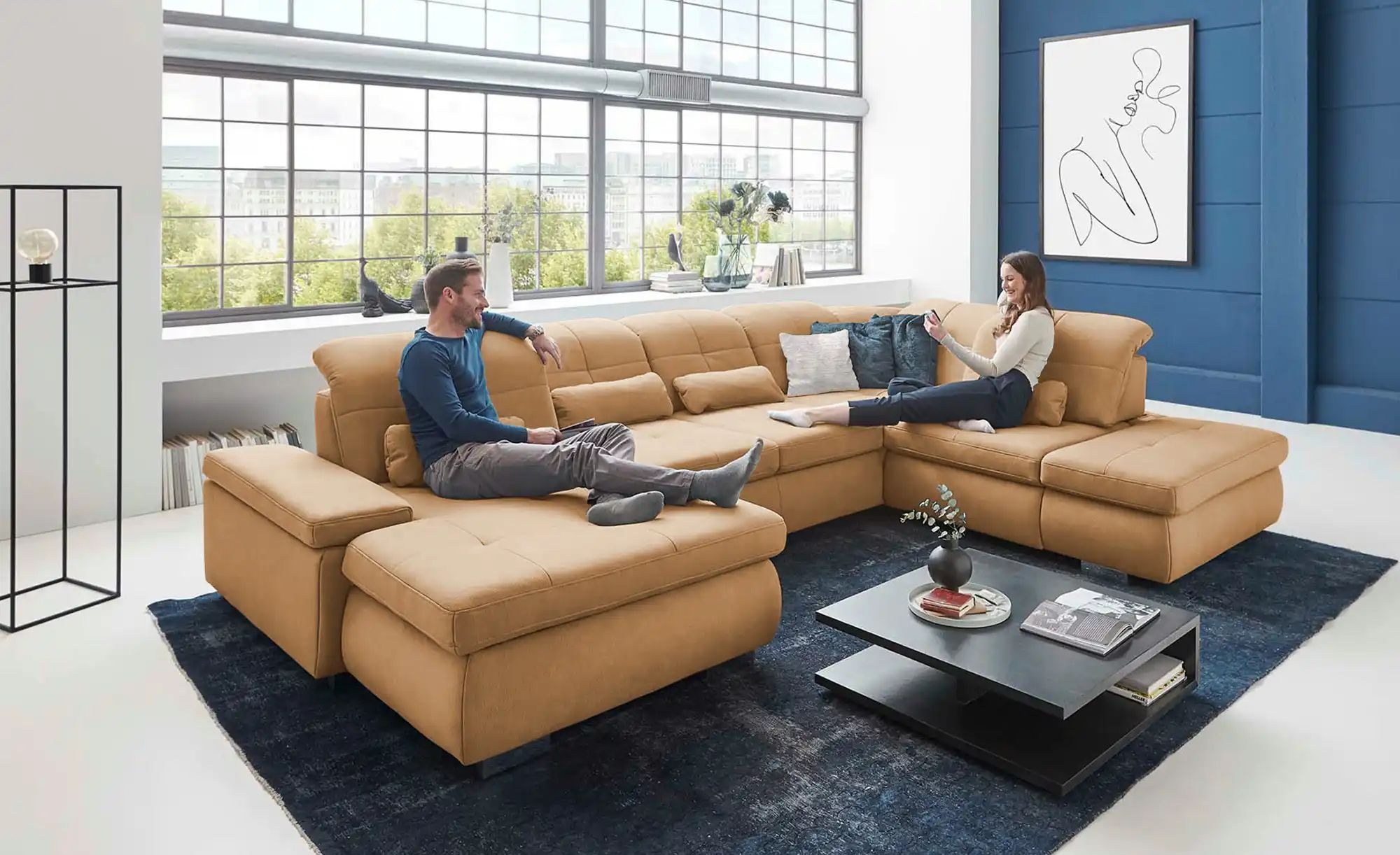 Thumbnail - Lounge Collection Wohnlandschaft aus Mikrofaser Affair ¦ braun ¦ Maße (cm): B: 371 H: 100 T: 260.0 Polstermöbel > Sofas ...