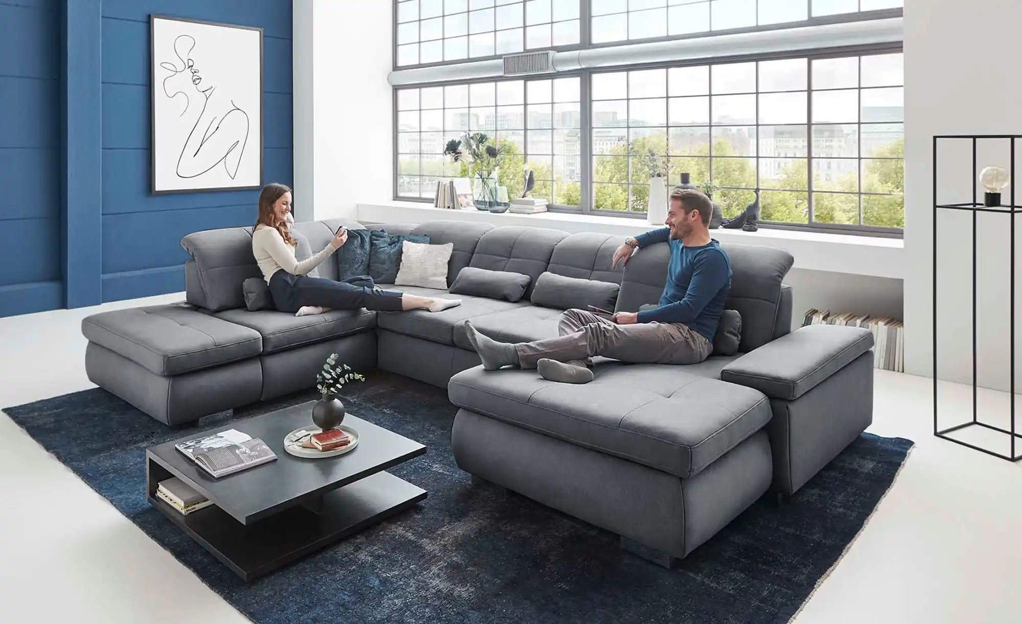 Thumbnail - Lounge Collection Wohnlandschaft aus Mikrofaser Affair ¦ braun ¦ Maße (cm): B: 371 H: 100 T: 260.0 Polstermöbel > Sofas ...