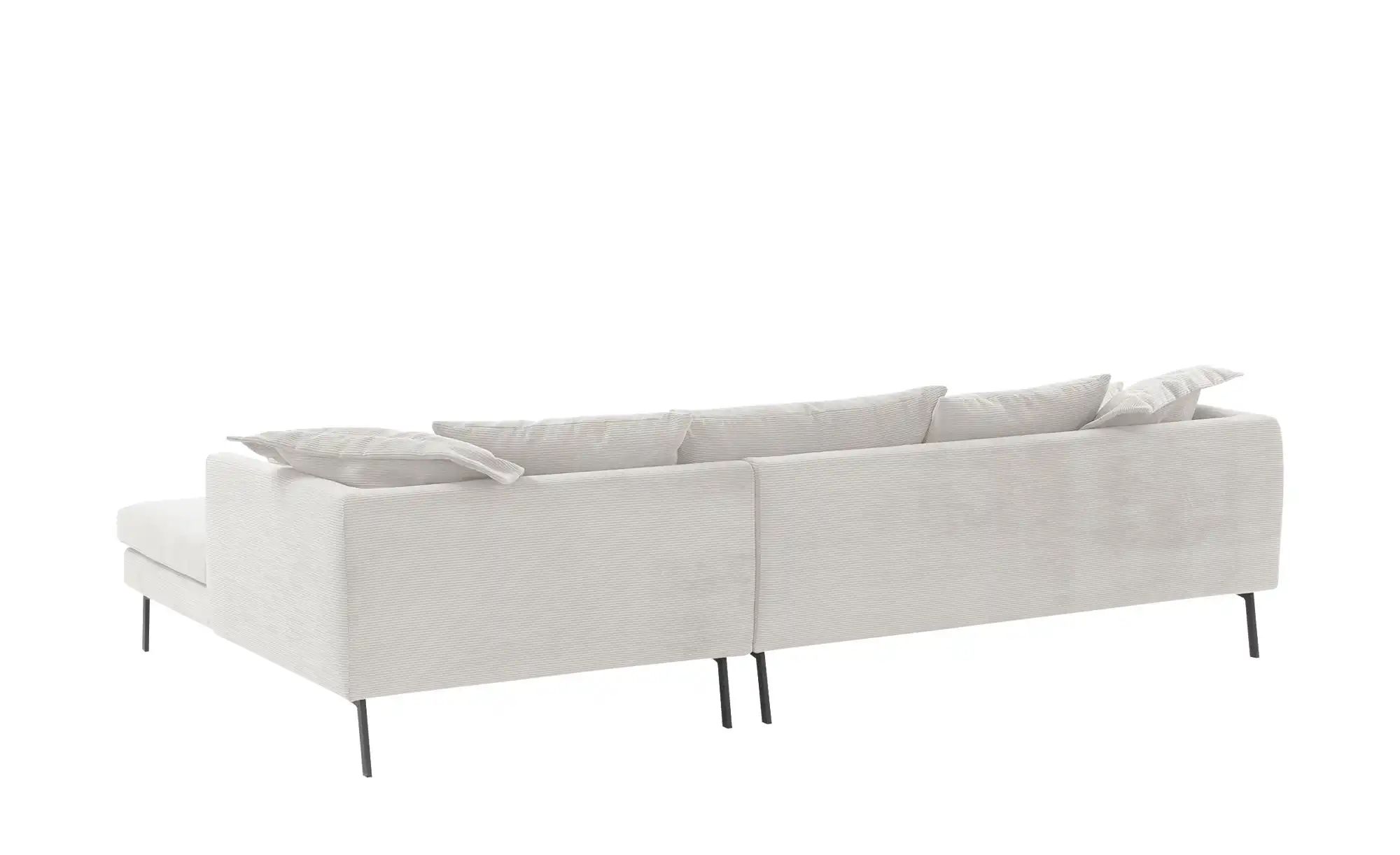 Gray & Jones Ecksofa aus Cord  ¦ silber ¦ Maße (cm): B: 284 H: 85 T: 178.0 günstig online kaufen