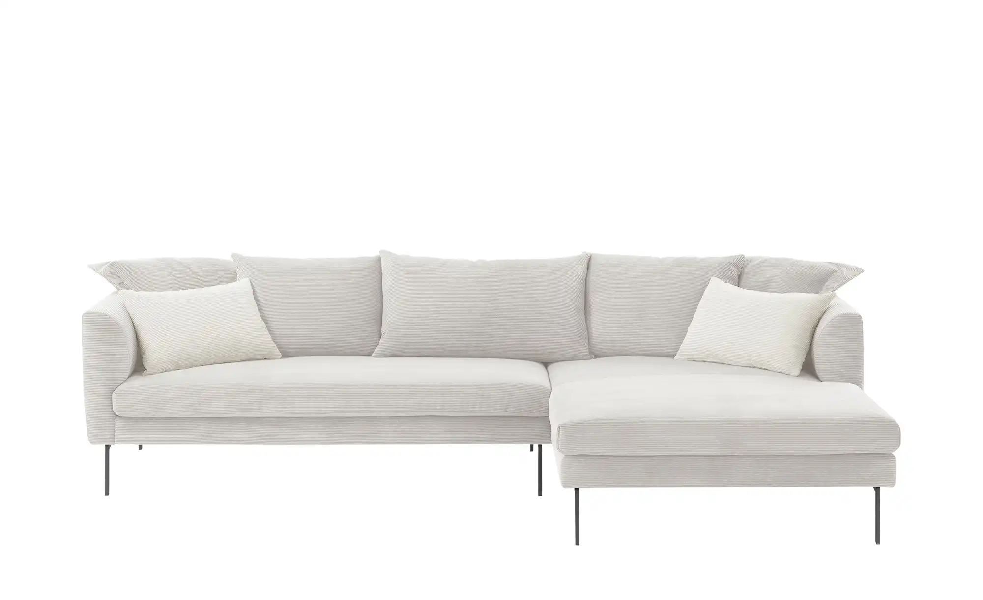 Gray & Jones Ecksofa aus Cord ¦ silber ¦ Maße (cm): B: 284 H: 85 T: 178 Pol günstig online kaufen