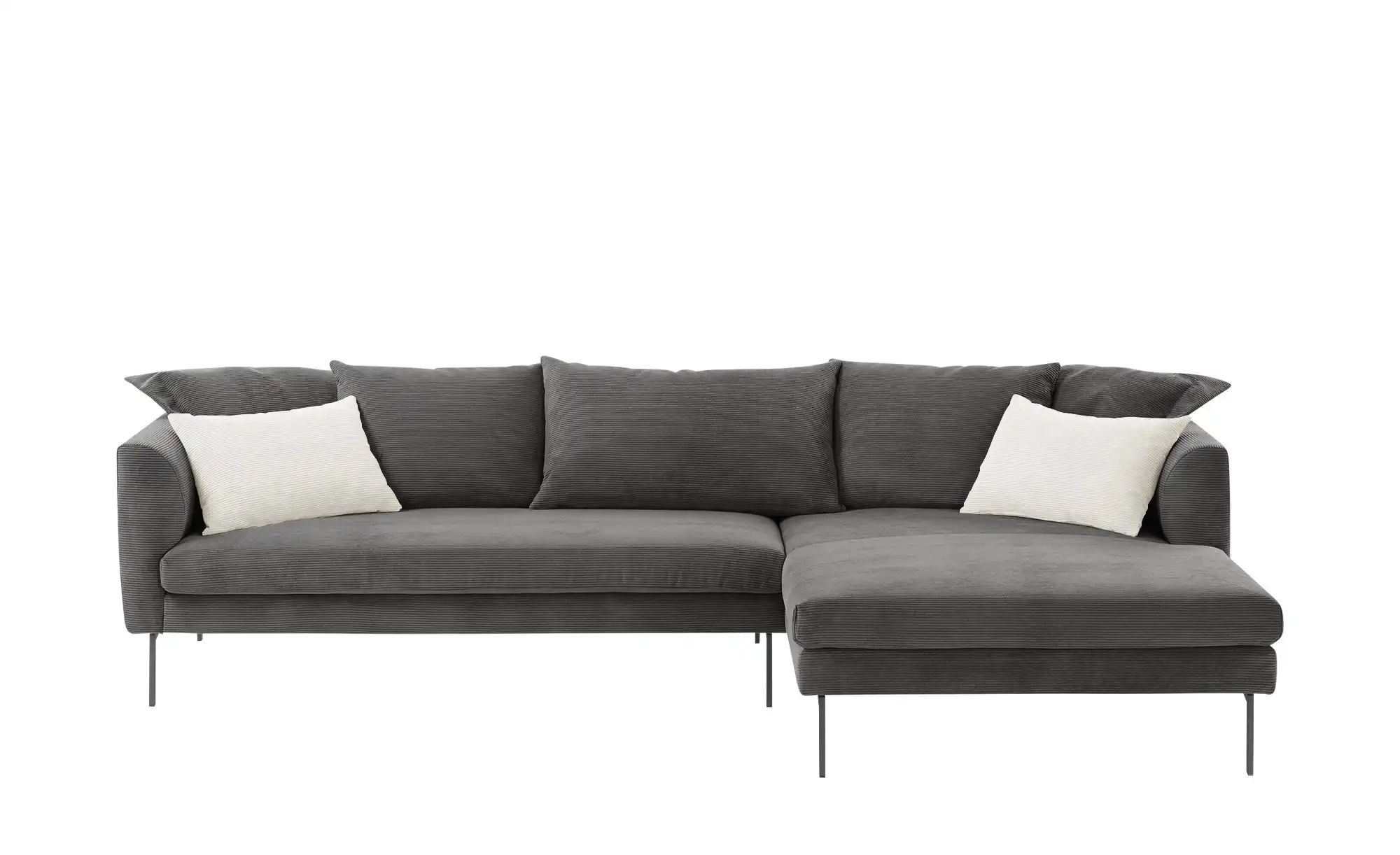 Gray & Jones Ecksofa aus Cord ¦ grau ¦ Maße (cm): B: 284 H: 85 T: 178 Polst günstig online kaufen