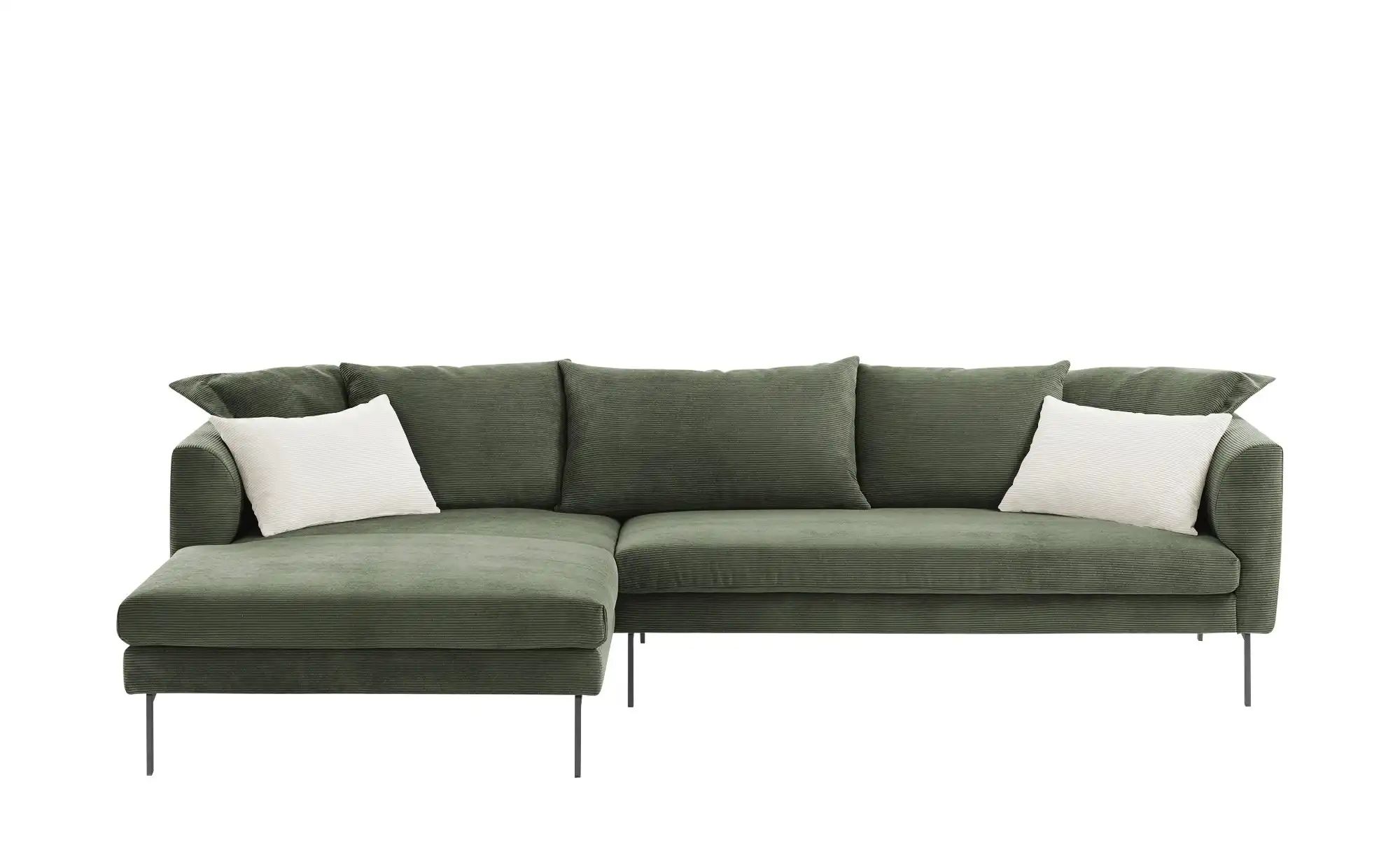 Gray & Jones Ecksofa aus Cord ¦ grün ¦ Maße (cm): B: 284 H: 85 T: 178 Polst günstig online kaufen