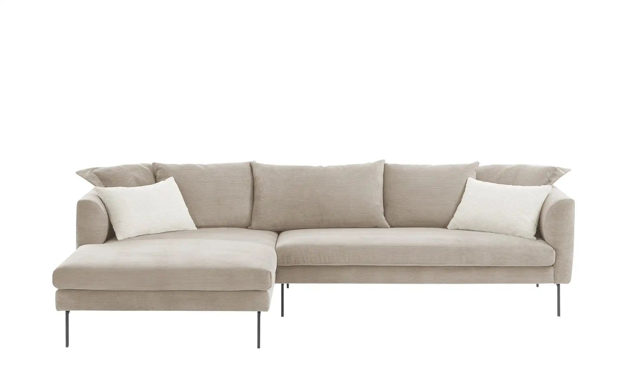 Gray & Jones Ecksofa aus Cord ¦ grau ¦ Maße (cm): B: 284 H: 85 T: 178 Polst günstig online kaufen