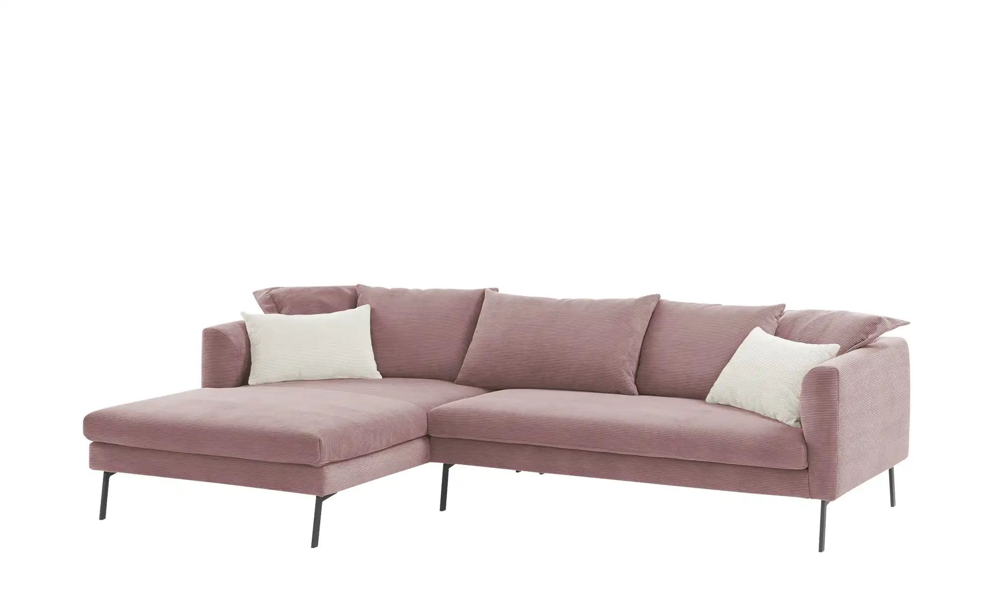 Gray & Jones Ecksofa aus Cord  ¦ rosa/pink ¦ Maße (cm): B: 284 H: 85 T: 178 günstig online kaufen