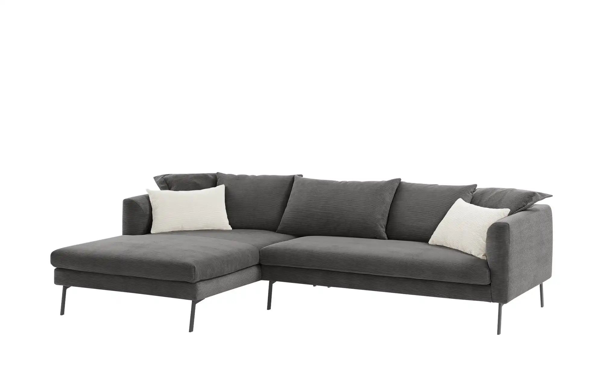 Gray & Jones Ecksofa aus Cord  ¦ grau ¦ Maße (cm): B: 284 H: 85 T: 178.0 Po günstig online kaufen