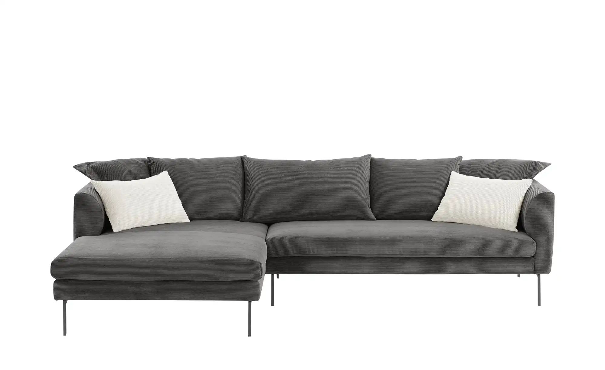 Gray & Jones Ecksofa aus Cord ¦ grau ¦ Maße (cm): B: 284 H: 85 T: 178 Polst günstig online kaufen