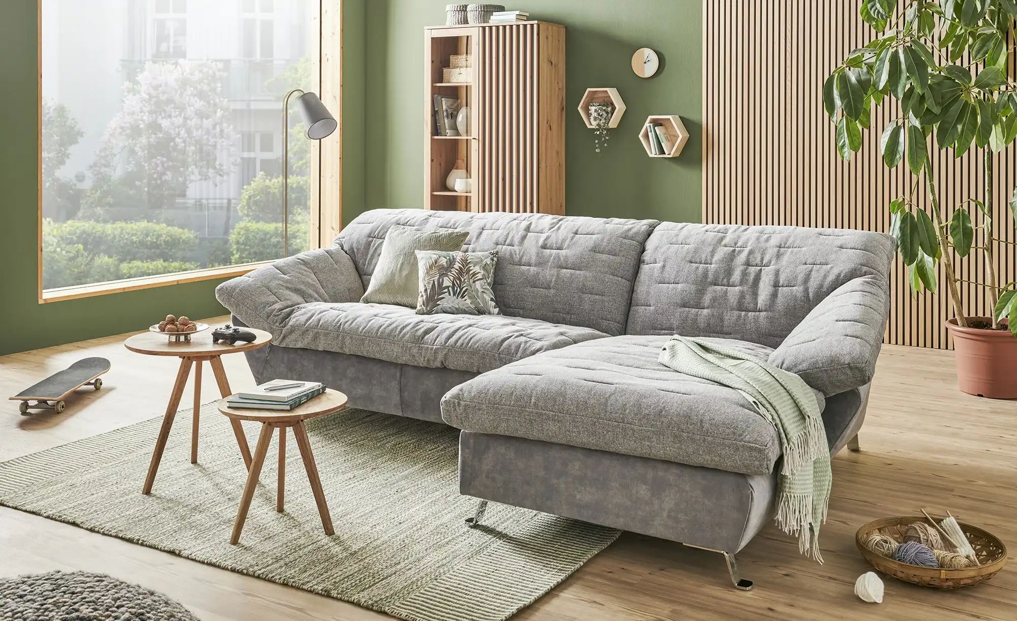 Thumbnail - Ecksofa Cher ¦ grau ¦ Maße (cm): B: 280 H: 84 T: 173.0 Polstermöbel > Sofas > Ecksofas - Höffner