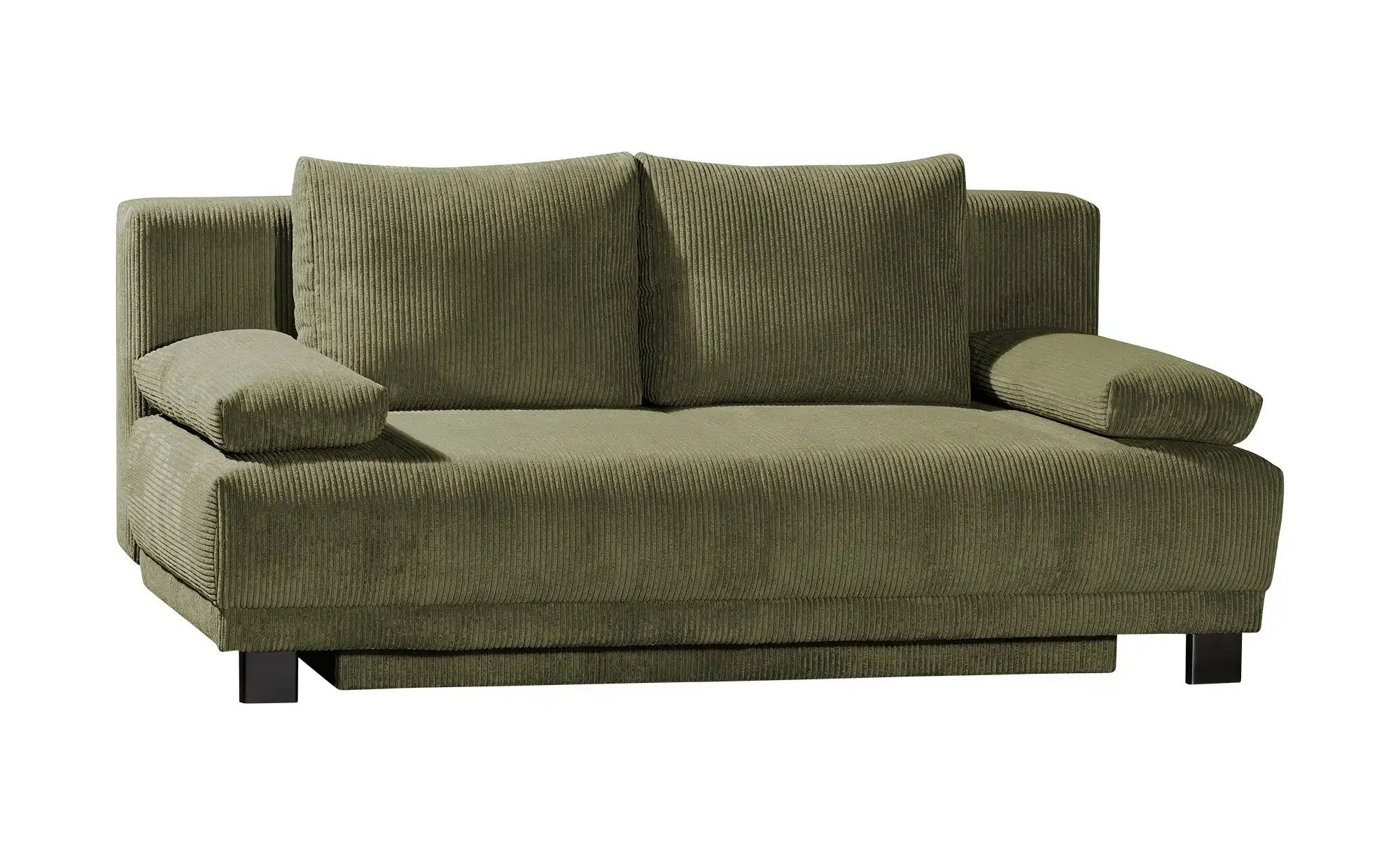 Schlafsofa aus Cord Luna ¦ grün ¦ Maße (cm): B: 200 H: 89 T: 96 Polstermöbe günstig online kaufen