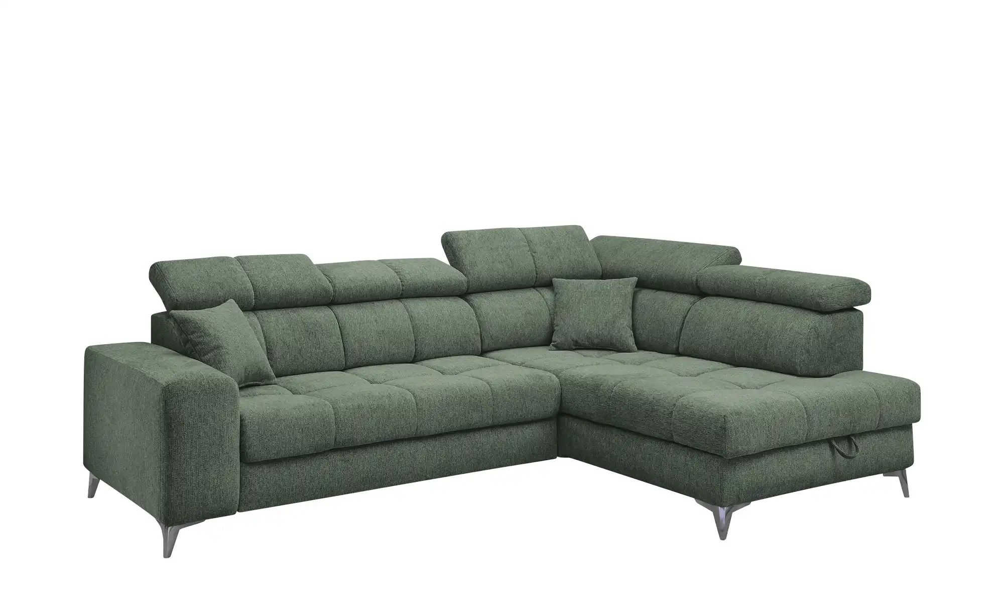 uno Ecksofa inklusive Sitztiefenverstellung Sydney ¦ grün ¦ Maße (cm): B: 2 günstig online kaufen