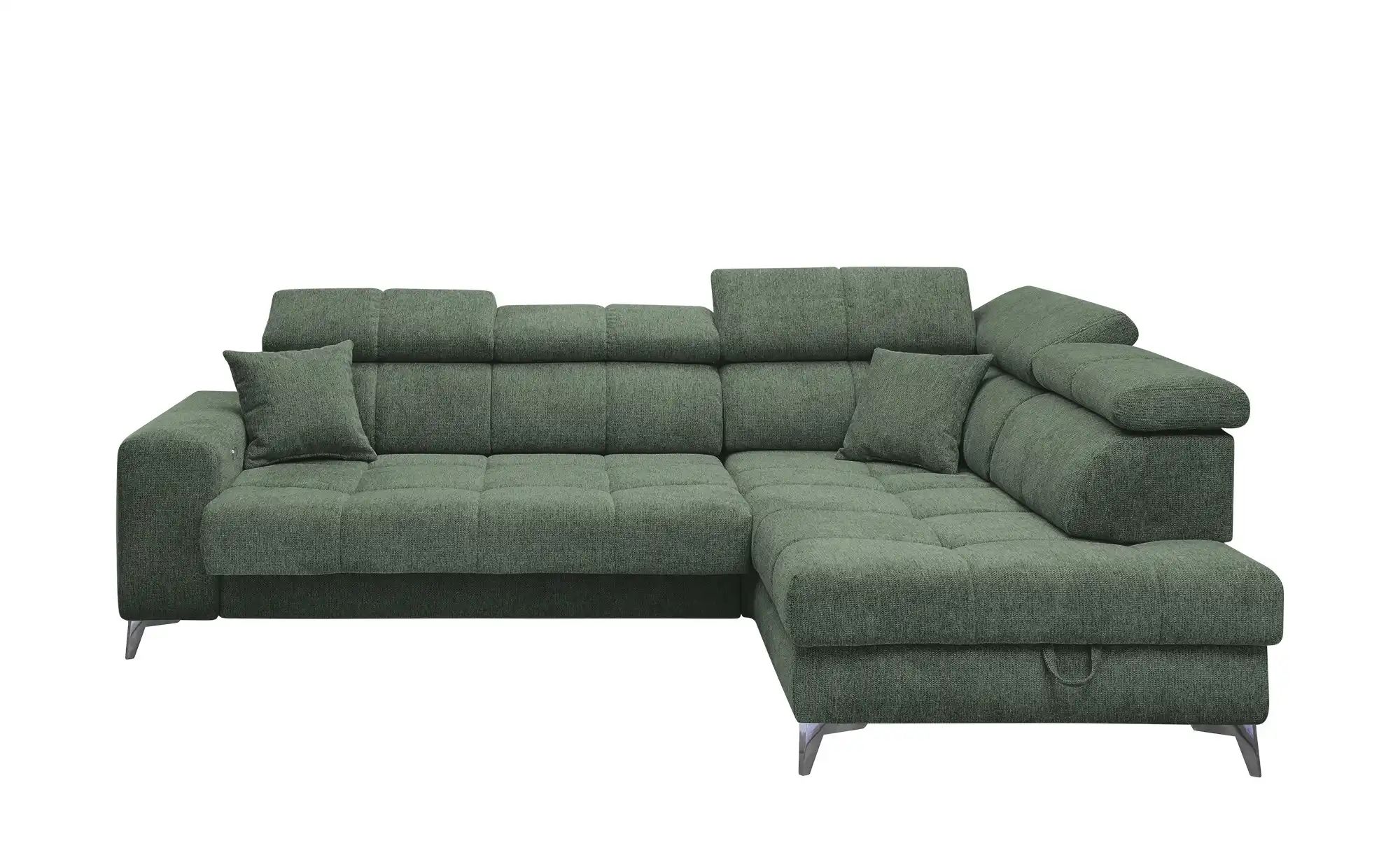 uno Ecksofa inklusive Sitztiefenverstellung Sydney ¦ grün ¦ Maße (cm): B: 2 günstig online kaufen