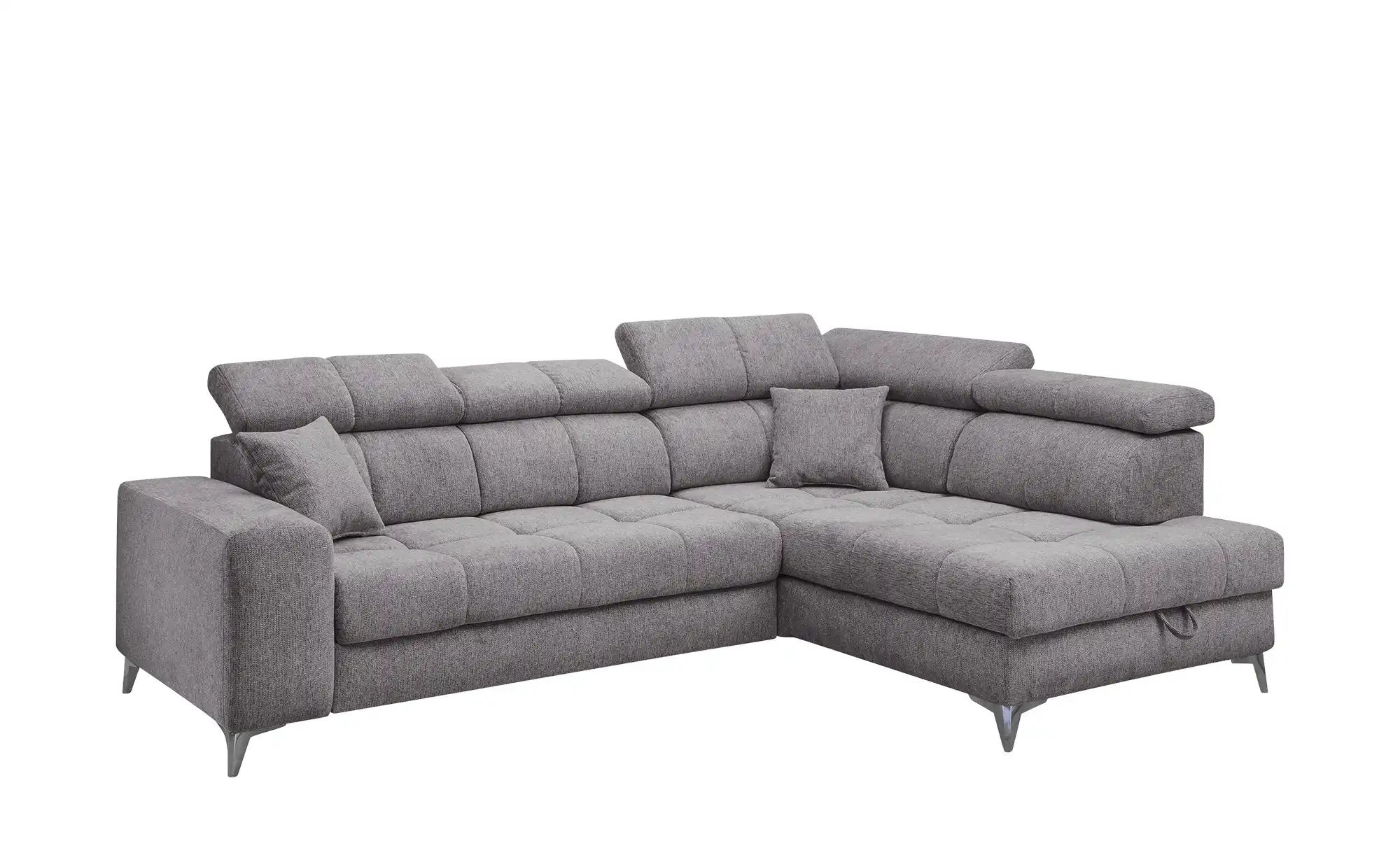 uno Ecksofa inklusive Sitztiefenverstellung Sydney ¦ grau ¦ Maße (cm): B: 2 günstig online kaufen