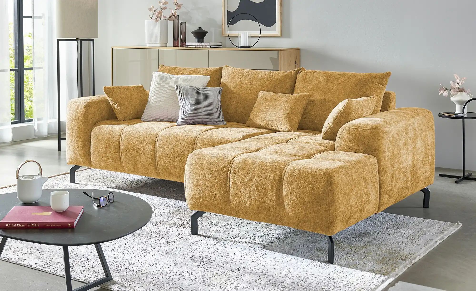 switch Ecksofa  Astrid ¦ gelb ¦ Maße (cm): B: 252 H: 94 T: 150 Polstermöbel günstig online kaufen