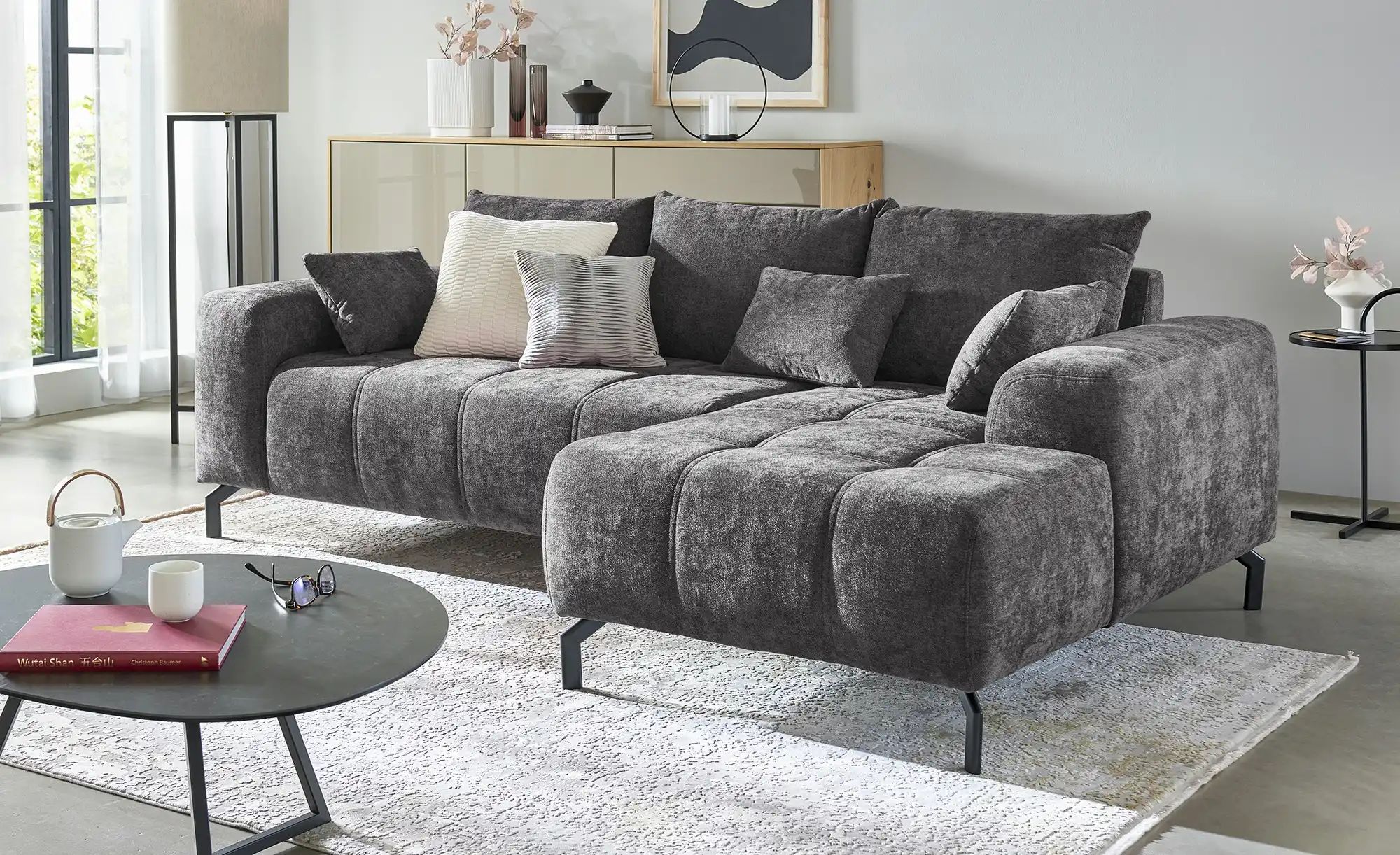 switch Ecksofa  Astrid ¦ grau ¦ Maße (cm): B: 252 H: 94 T: 150 Polstermöbel günstig online kaufen