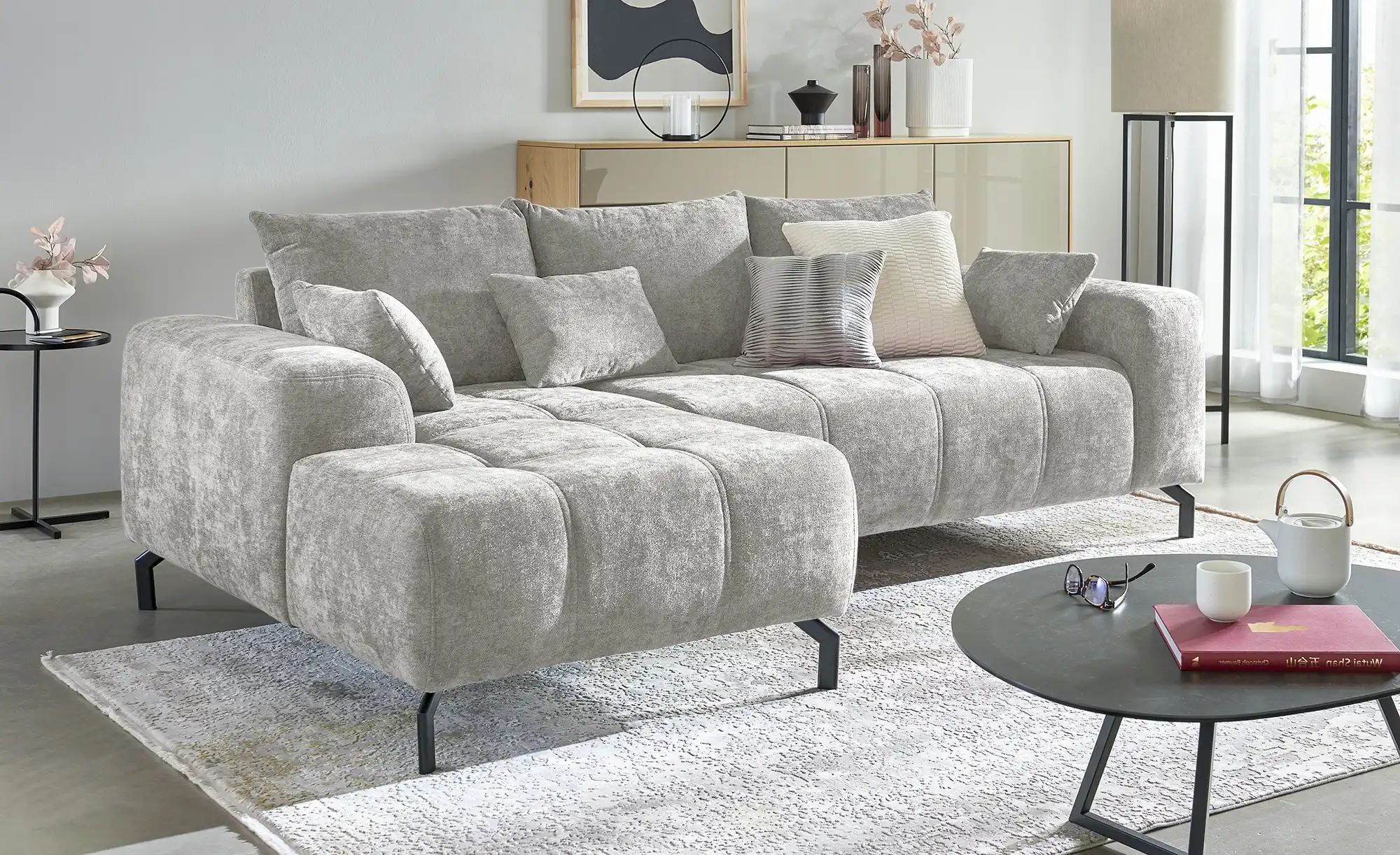 switch Ecksofa  Astrid ¦ grau ¦ Maße (cm): B: 252 H: 94 T: 150.0 Polstermöb günstig online kaufen