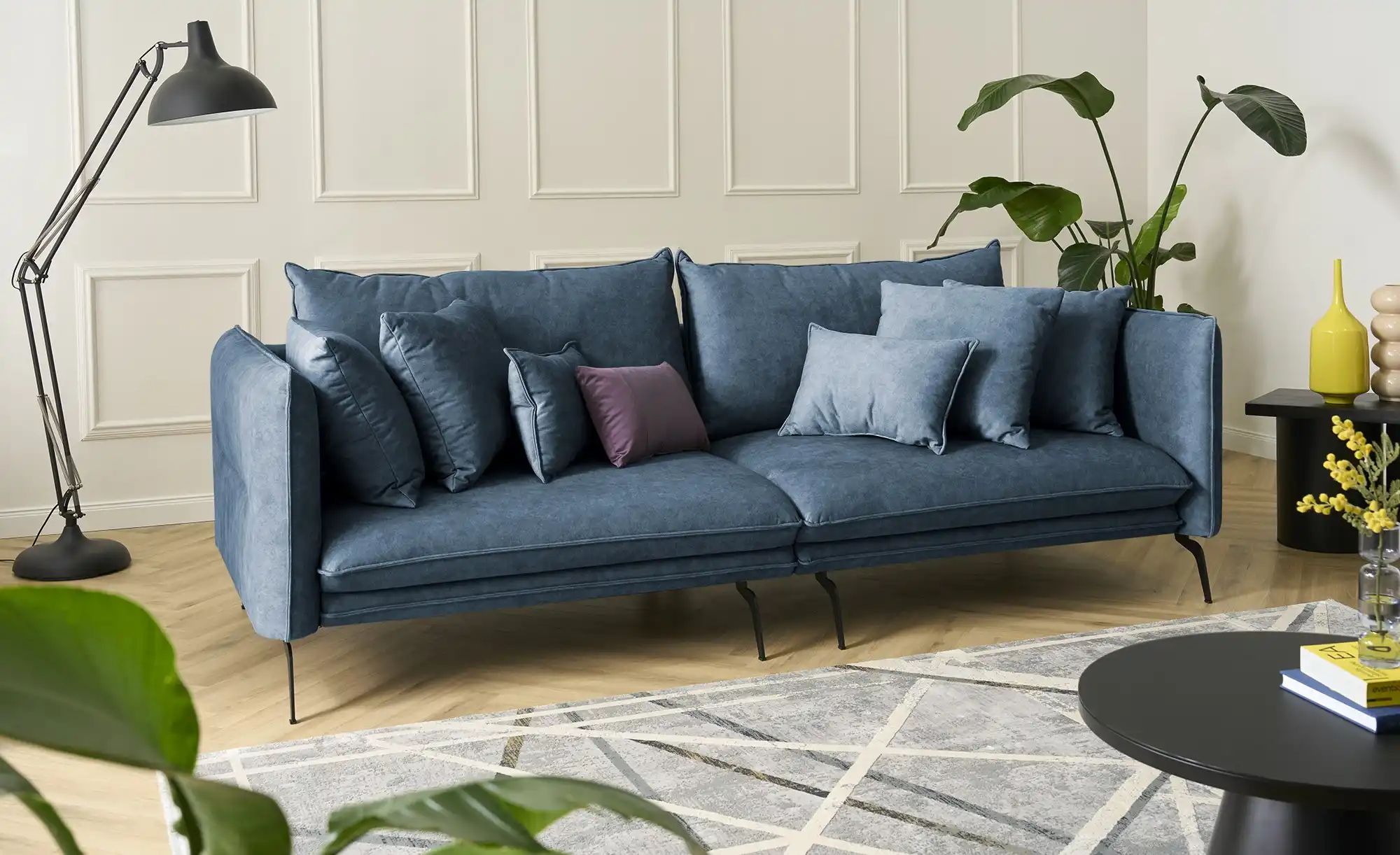 smart Einzelsofa  Volma ¦ blau ¦ Maße (cm): B: 262 H: 79 T: 114.0 Polstermö günstig online kaufen