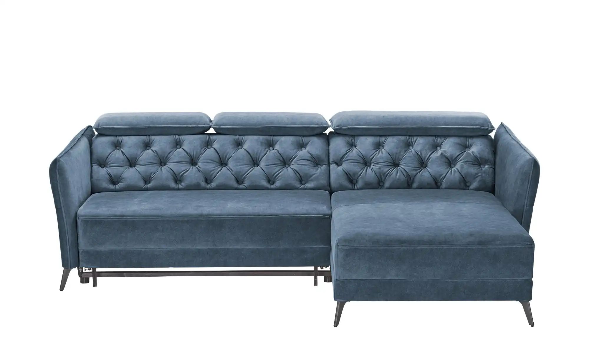 smart Ecksofa  Kavita ¦ blau ¦ Maße (cm): B: 254 H: 85 T: 199 Polstermöbel günstig online kaufen