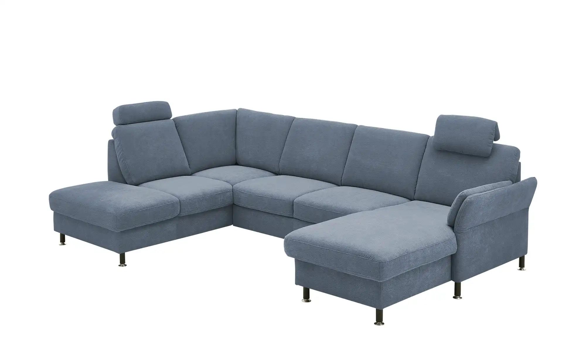 meinSofa Wohnlandschaft aus Flachgewebe Veit ¦ blau ¦ Maße (cm): B: 305 H: günstig online kaufen