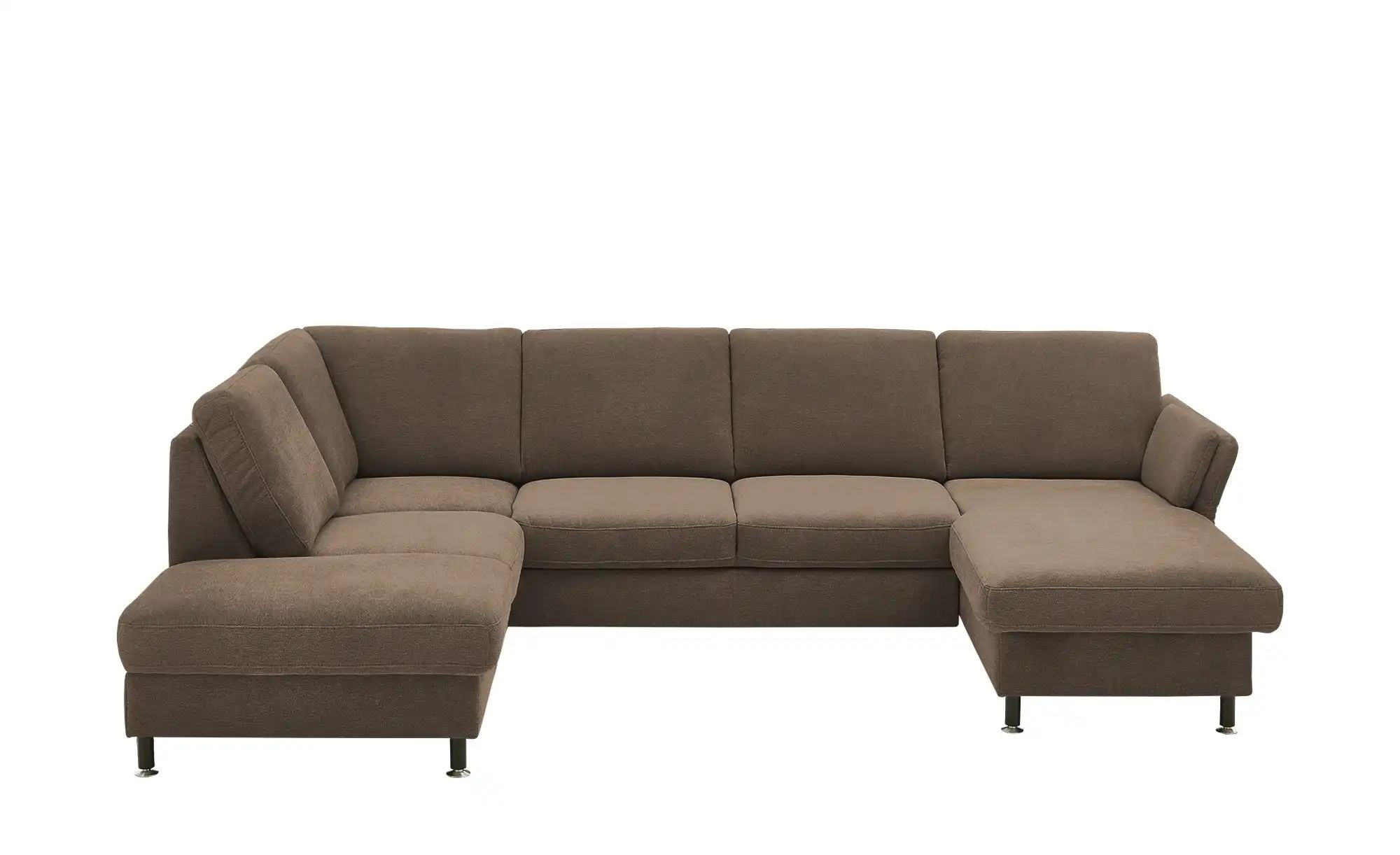 meinSofa Wohnlandschaft aus Flachgewebe Veit ¦ braun ¦ Maße (cm): B: 305 H: günstig online kaufen