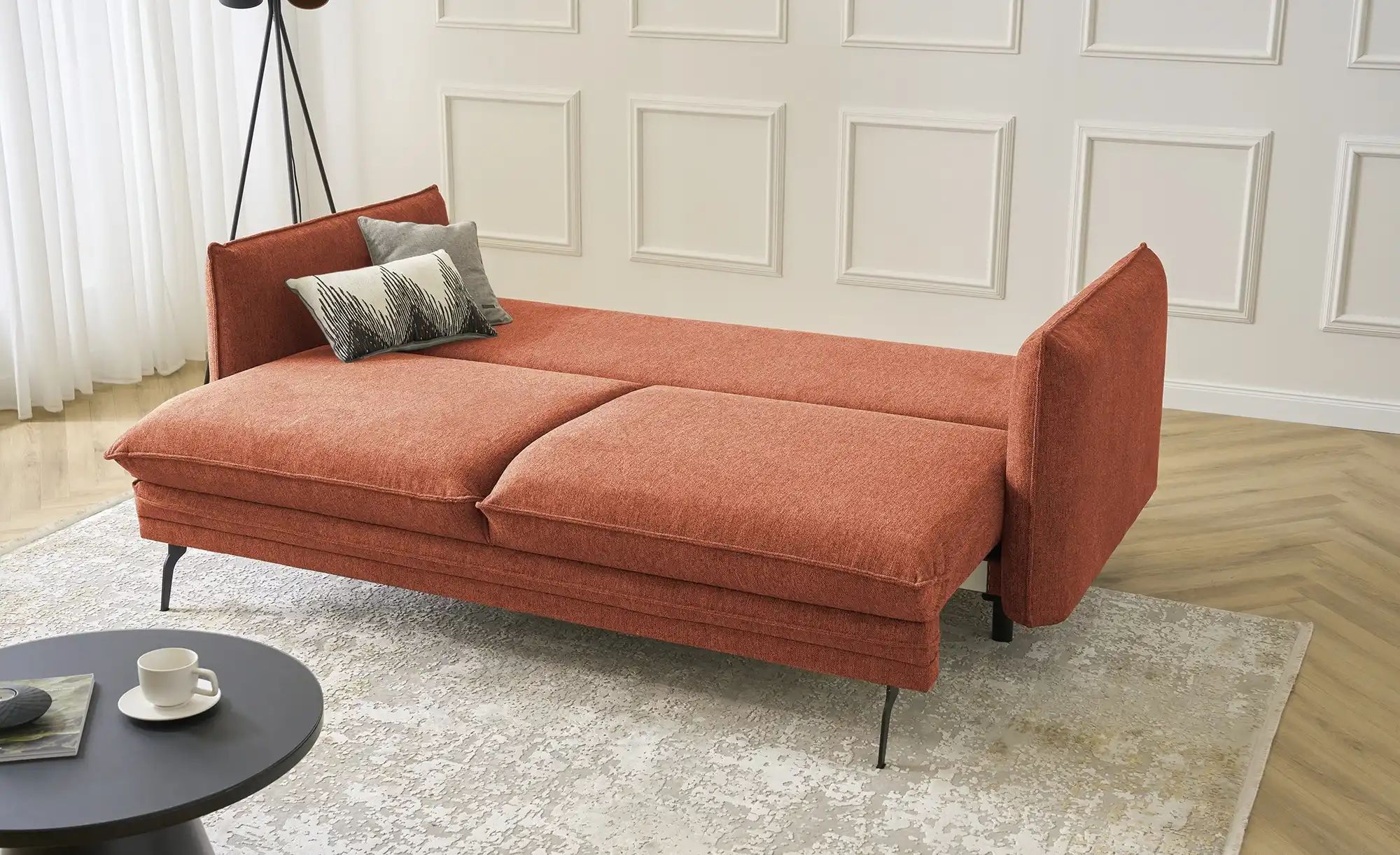 Thumbnail - smart Sofa Aki ¦ orange ¦ Maße (cm): B: 255 H: 78 T: 102.0 Polstermöbel > Sofas > 2-Sitzer - Höffner