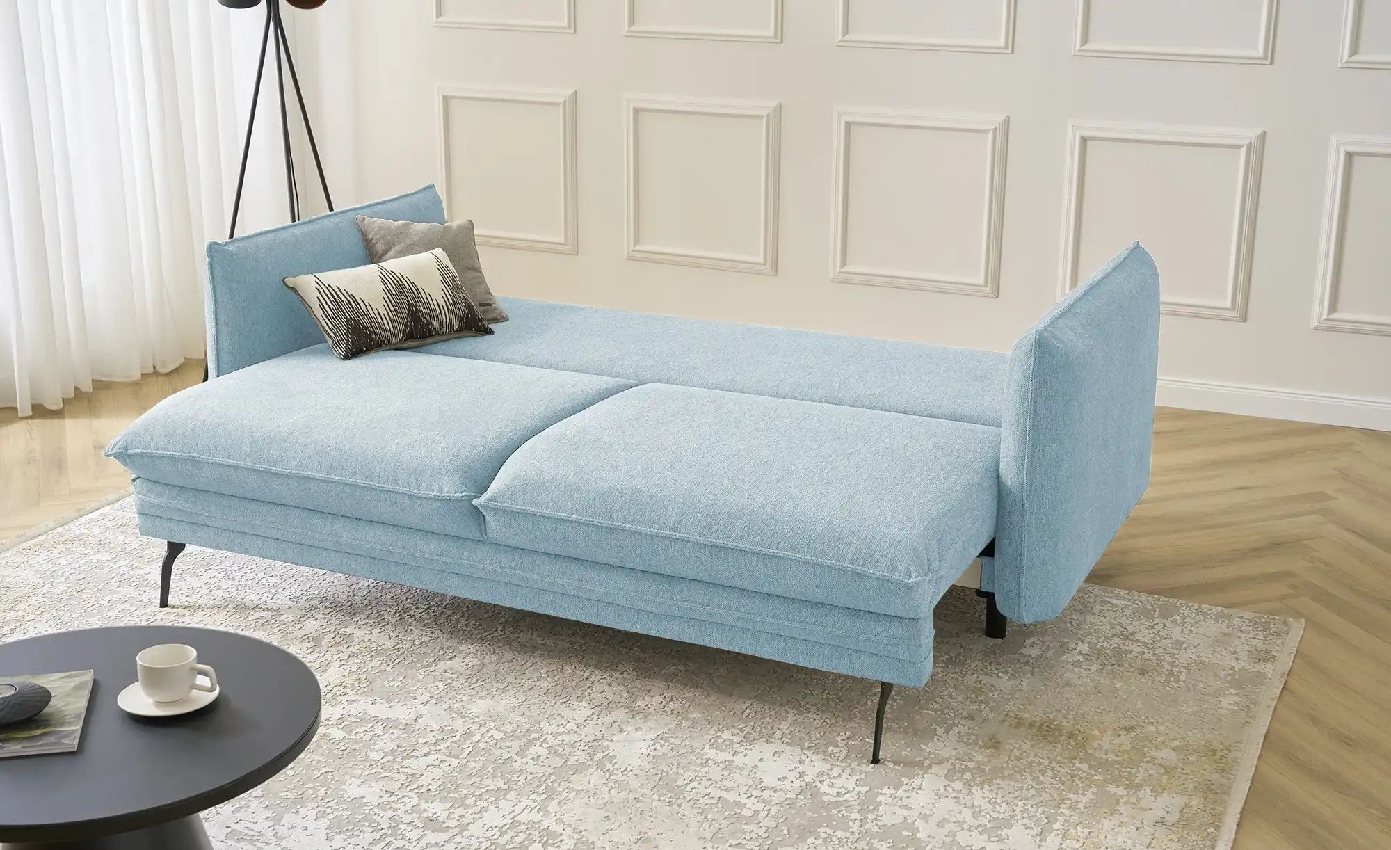 smart Sofa  Aki ¦ blau ¦ Maße (cm): B: 255 H: 78 T: 102 Polstermöbel > Sofa günstig online kaufen