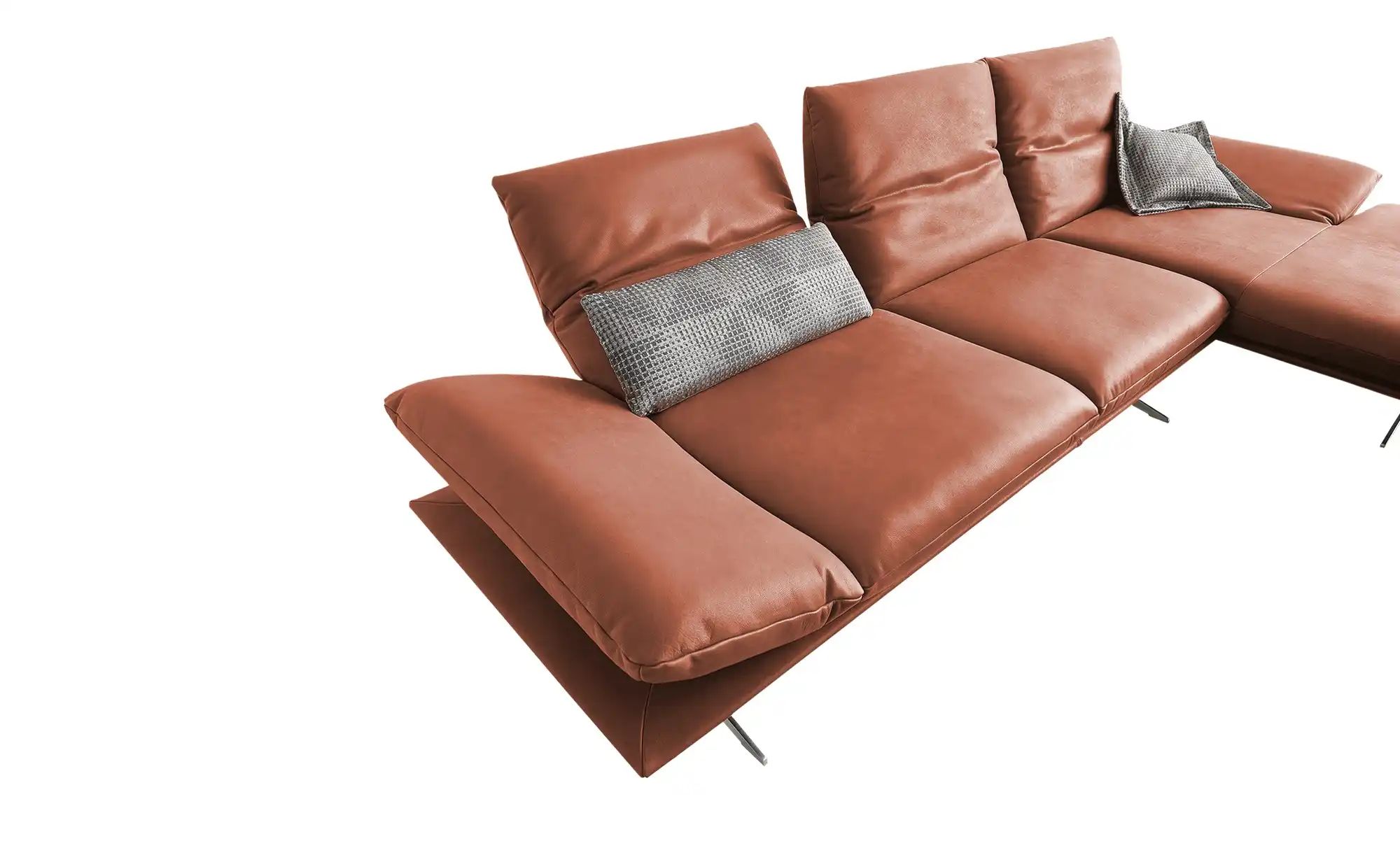 KOINOR Ecksofa Echtleder Francis ¦ rot ¦ Maße (cm): B: 314 H: 93 T: 159.0 P günstig online kaufen