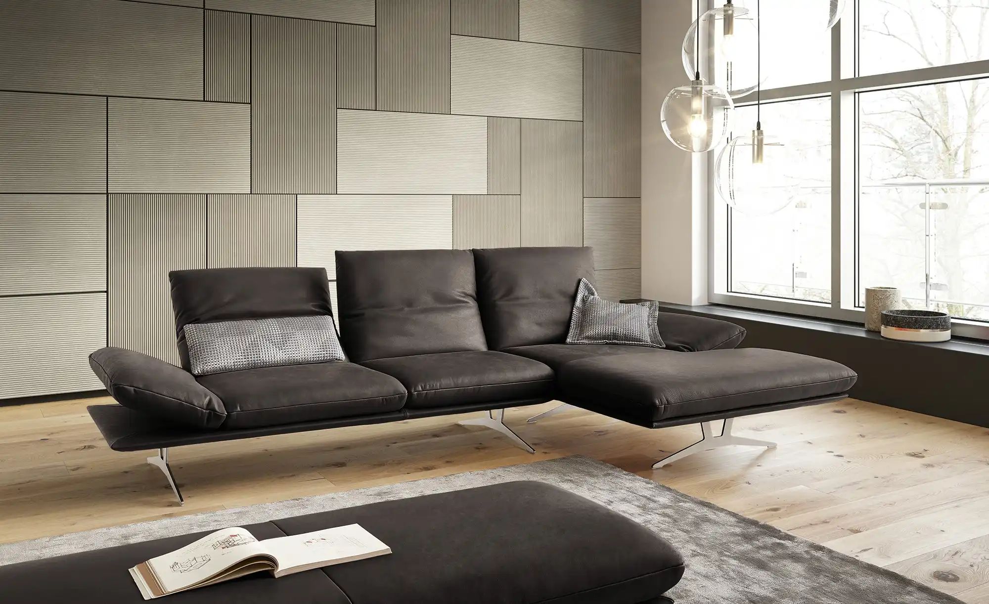 KOINOR Ecksofa Echtleder Francis ¦ braun ¦ Maße (cm): B: 314 H: 93 T: 159.0 günstig online kaufen