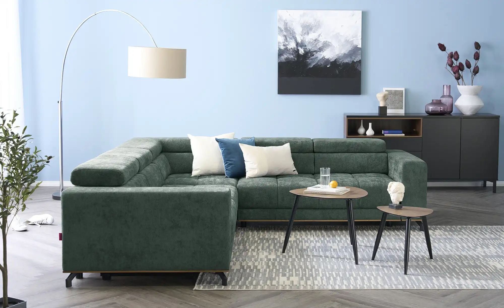 smart Ecksofa   Patricia ¦ grün ¦ Maße (cm): B: 269 H: 74 T: 269 Polstermöb günstig online kaufen