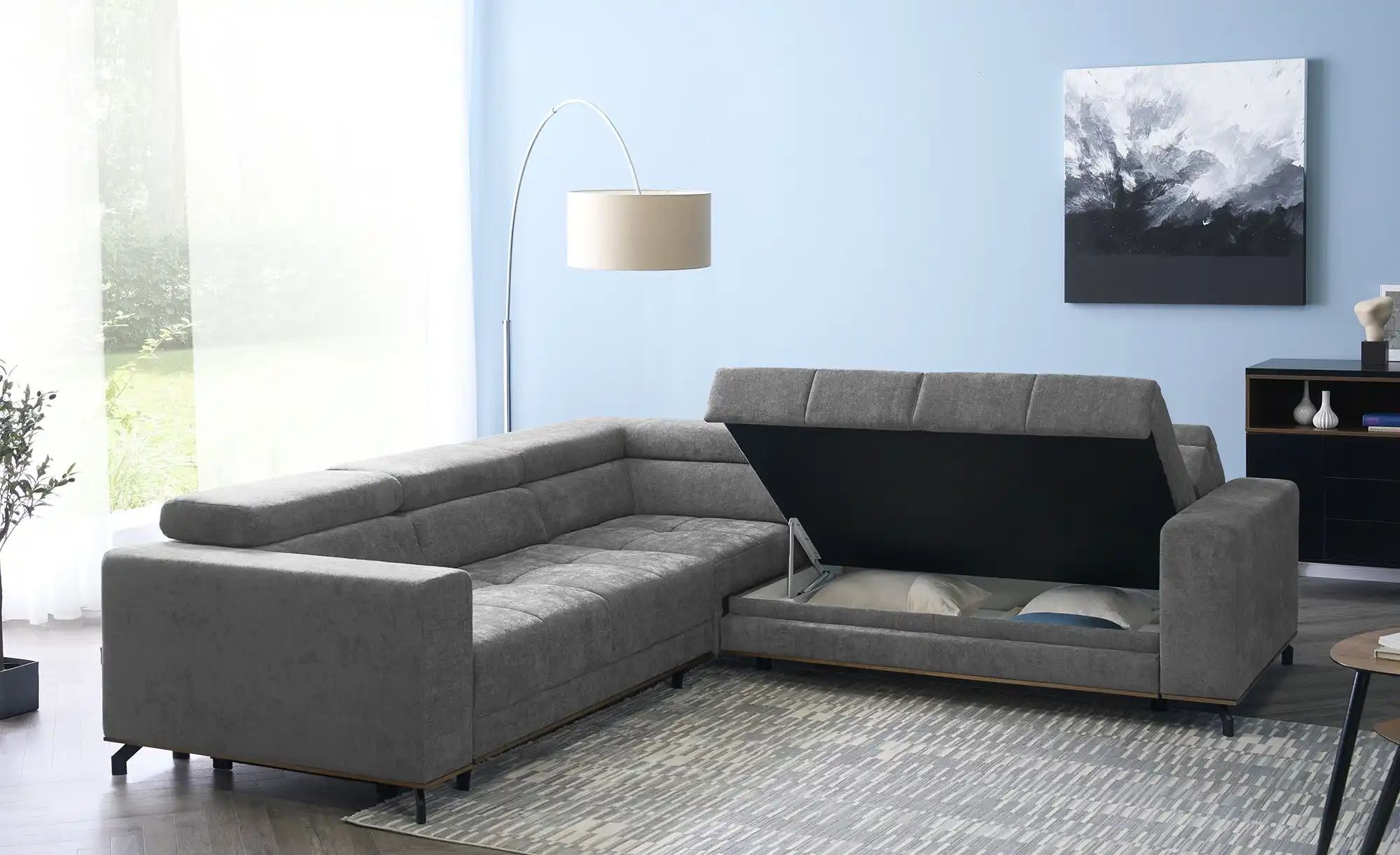 smart Ecksofa   Patricia ¦ grau ¦ Maße (cm): B: 269 H: 74 T: 269 Polstermöb günstig online kaufen