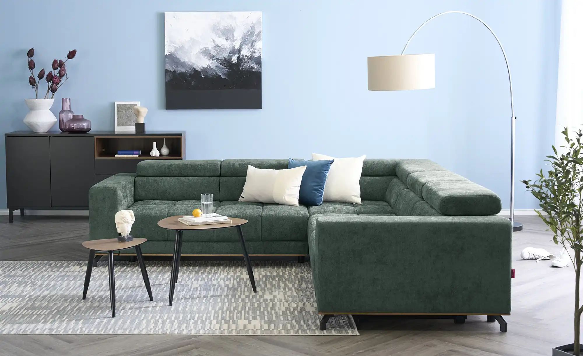 smart Ecksofa   Patricia ¦ grün ¦ Maße (cm): B: 269 H: 74 T: 269 Polstermöb günstig online kaufen