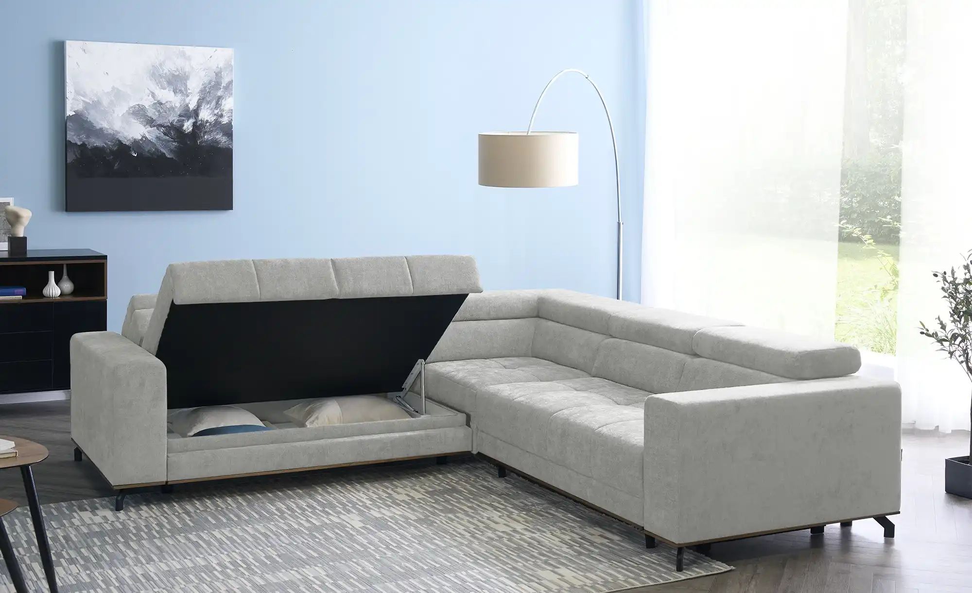 smart Ecksofa   Patricia ¦ grau ¦ Maße (cm): B: 269 H: 74 T: 269 Polstermöb günstig online kaufen