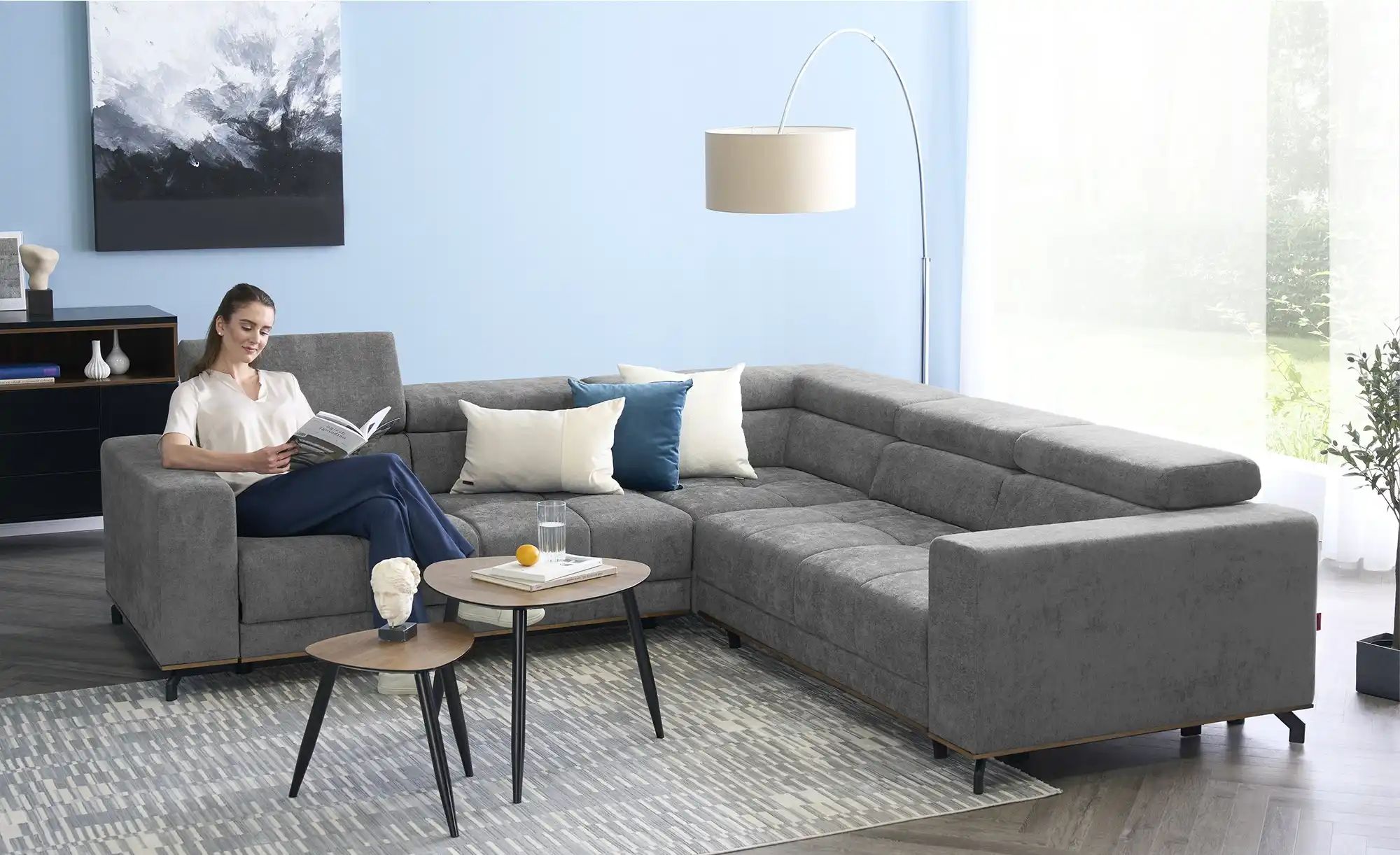 smart Ecksofa   Patricia ¦ grau ¦ Maße (cm): B: 269 H: 74 T: 269 Polstermöb günstig online kaufen