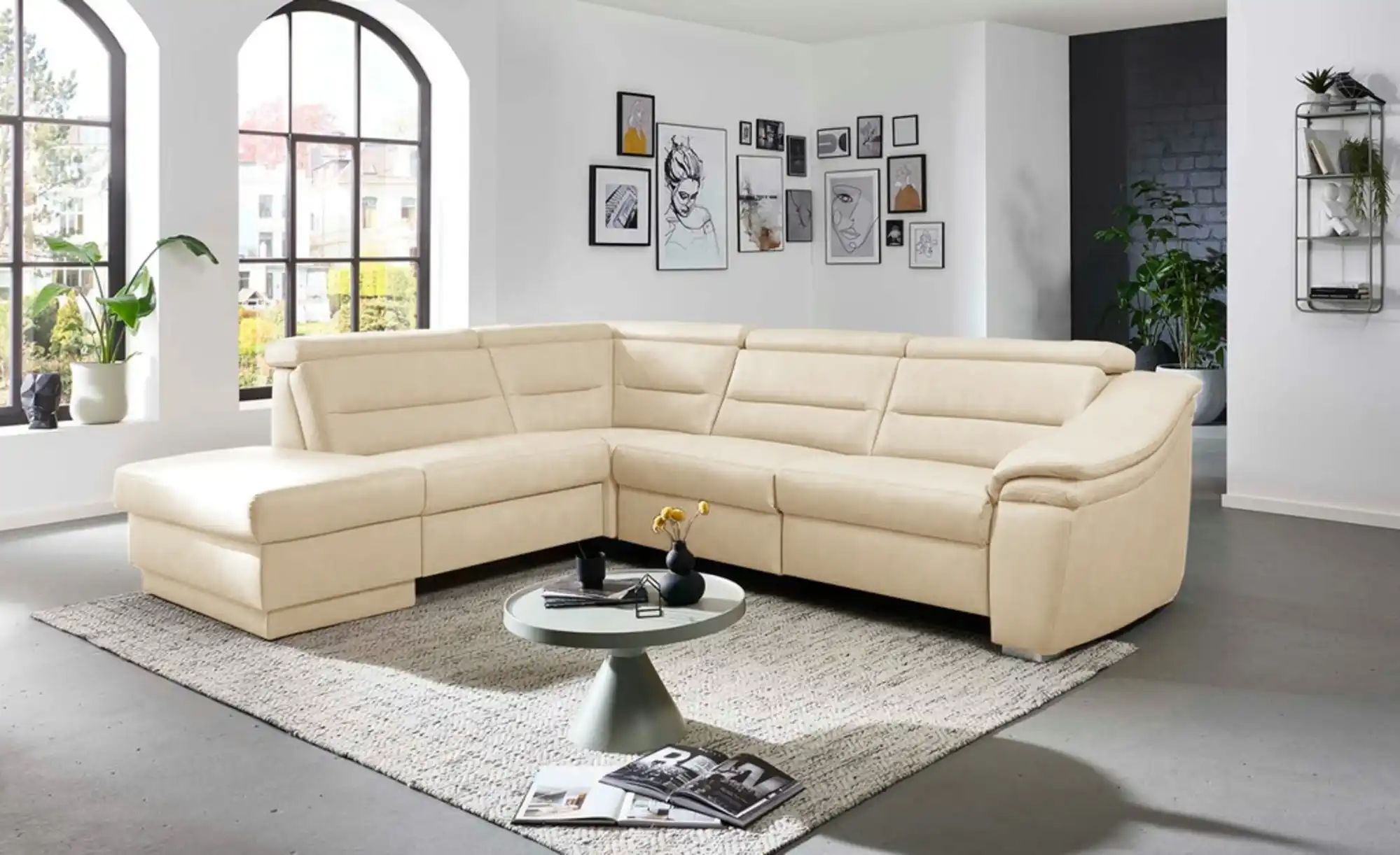 meinSofa Ecksofa   Ivonne ¦ creme ¦ Maße (cm): B: 294 H: 84 T: 245 Polsterm günstig online kaufen