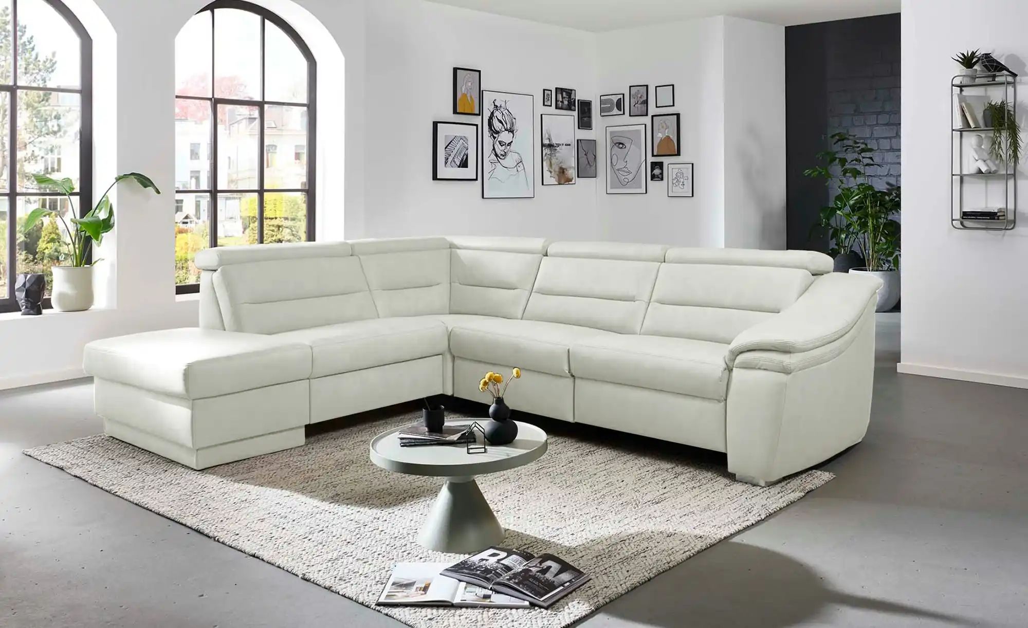 meinSofa Ecksofa   Ivonne ¦ silber ¦ Maße (cm): B: 294 H: 84 T: 245 Polster günstig online kaufen