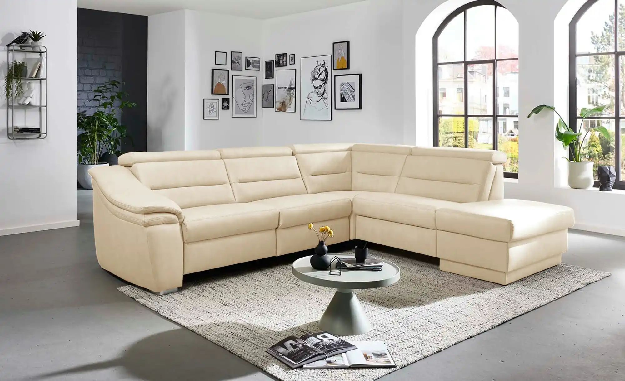 Thumbnail - meinSofa Ecksofa Ivonne ¦ creme ¦ Maße (cm): B: 294 H: 84 T: 245.0 Polstermöbel > Sofas > Ecksofas - Höffner