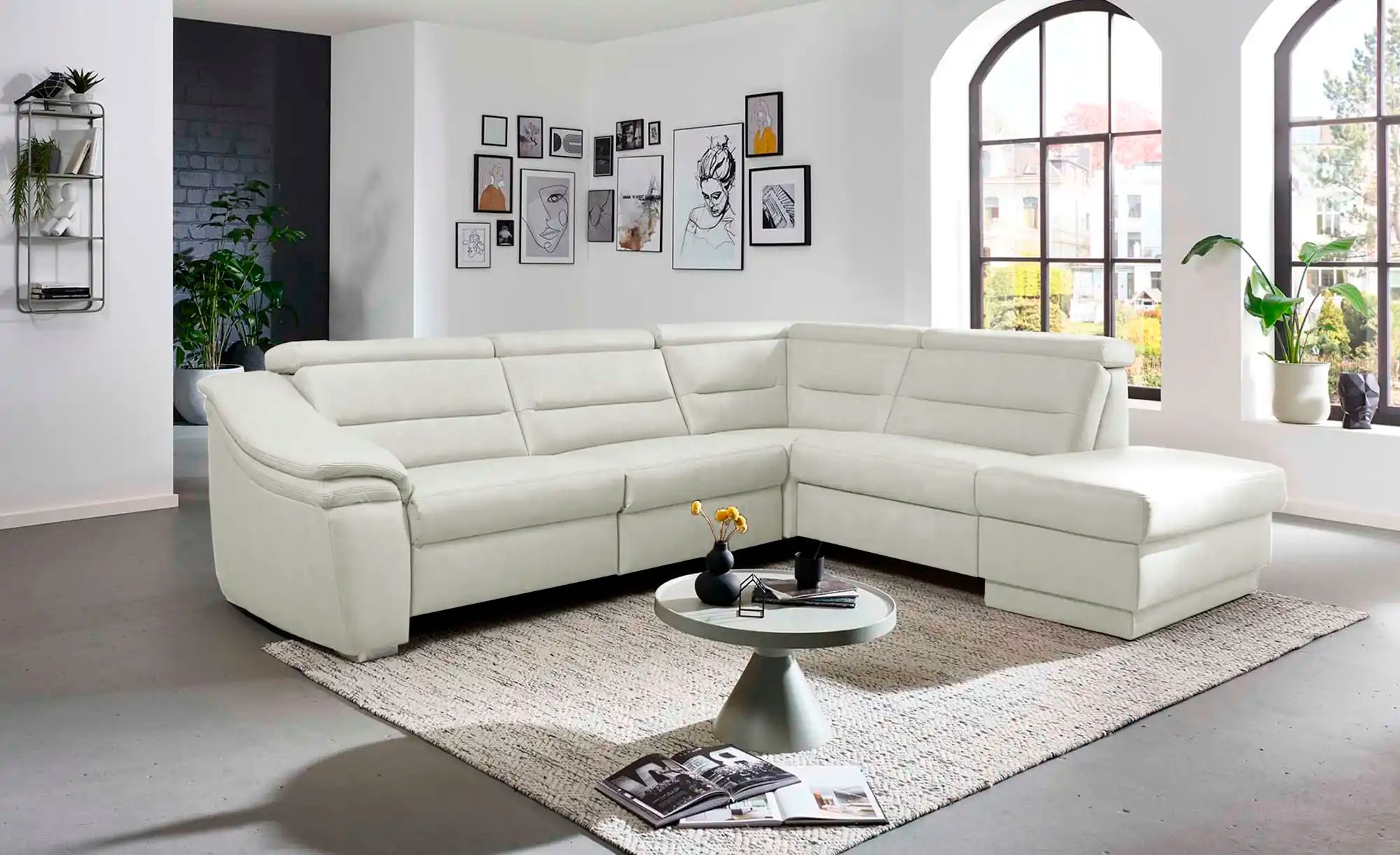 meinSofa Ecksofa   Ivonne ¦ silber ¦ Maße (cm): B: 294 H: 84 T: 245 Polster günstig online kaufen