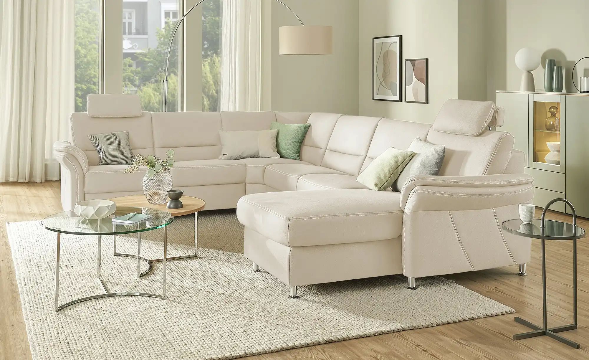Thumbnail - meinSofa Wohnlandschaft   Donald  ¦ beige ¦ Maße (cm): B: 330 H: 89 T: 262.0 Polstermöbel > Sofas > Wohnlandschaften - H...